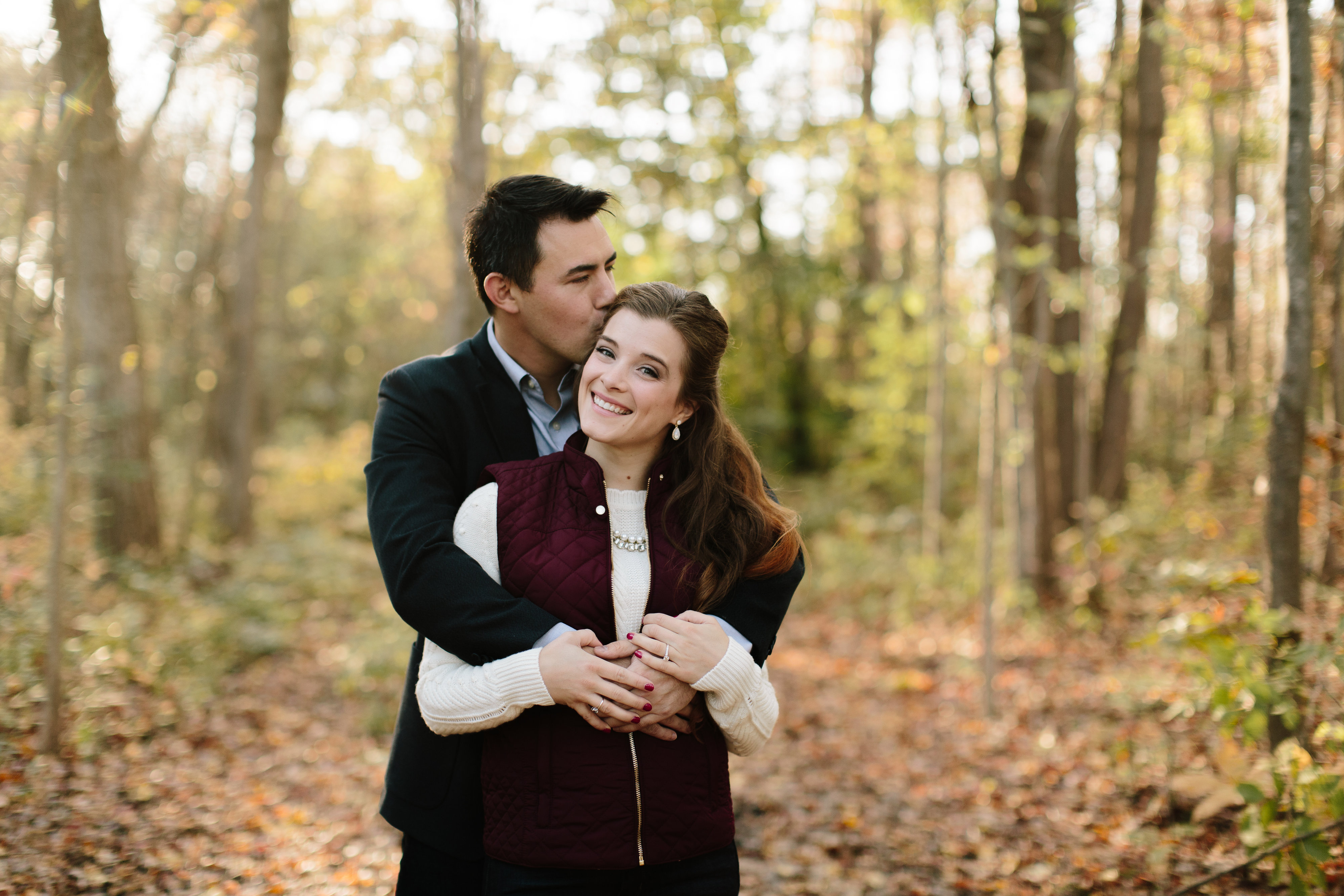 fall woods engagement photography in cuyahoga falls