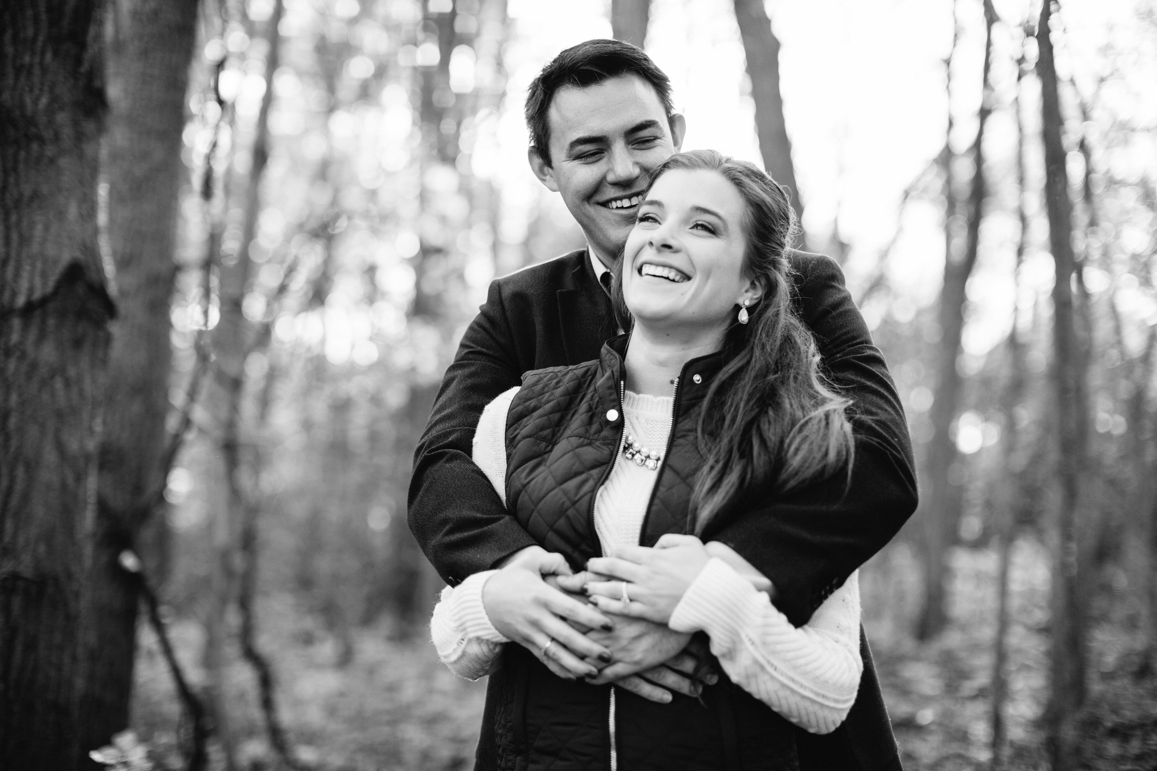  photo of laughing couple engagement in ohio