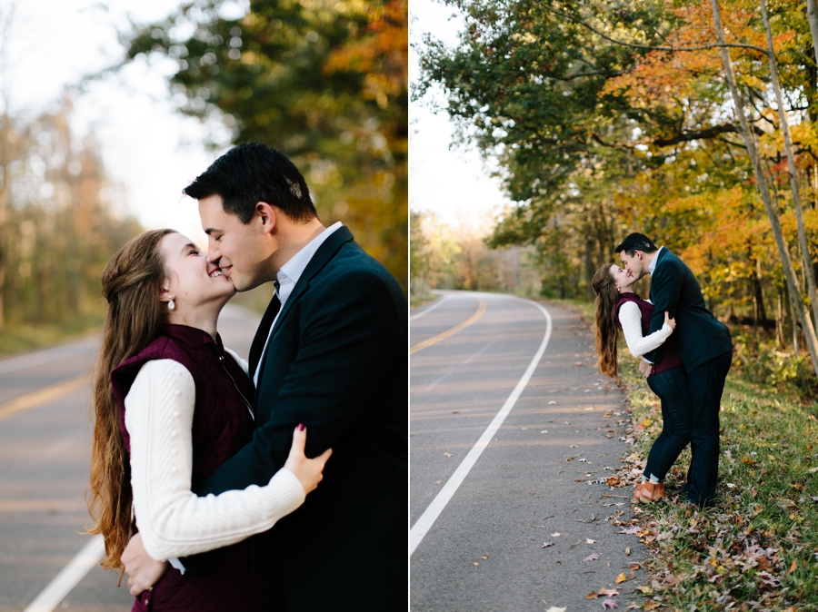 roadside engagement photo by austin and rachel photography