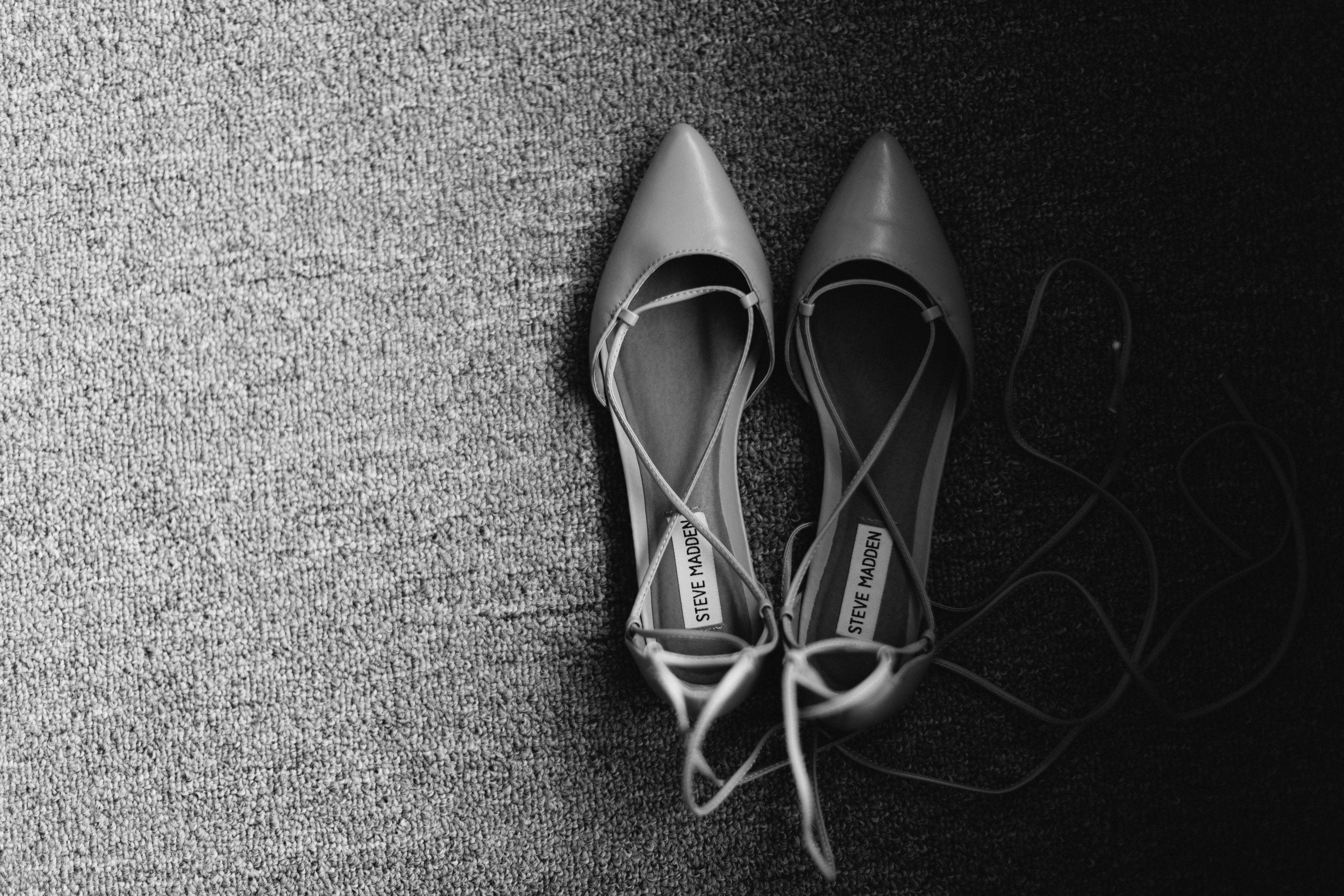 Nude flat bridal shoes