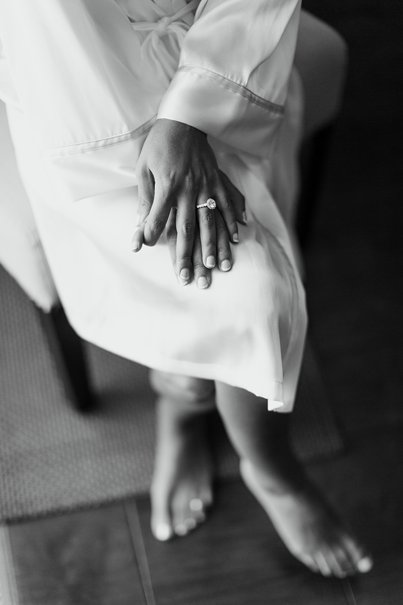 black and white wedding ring shot 
