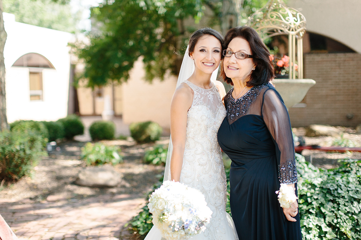 Bride with her grandmother during family portraits