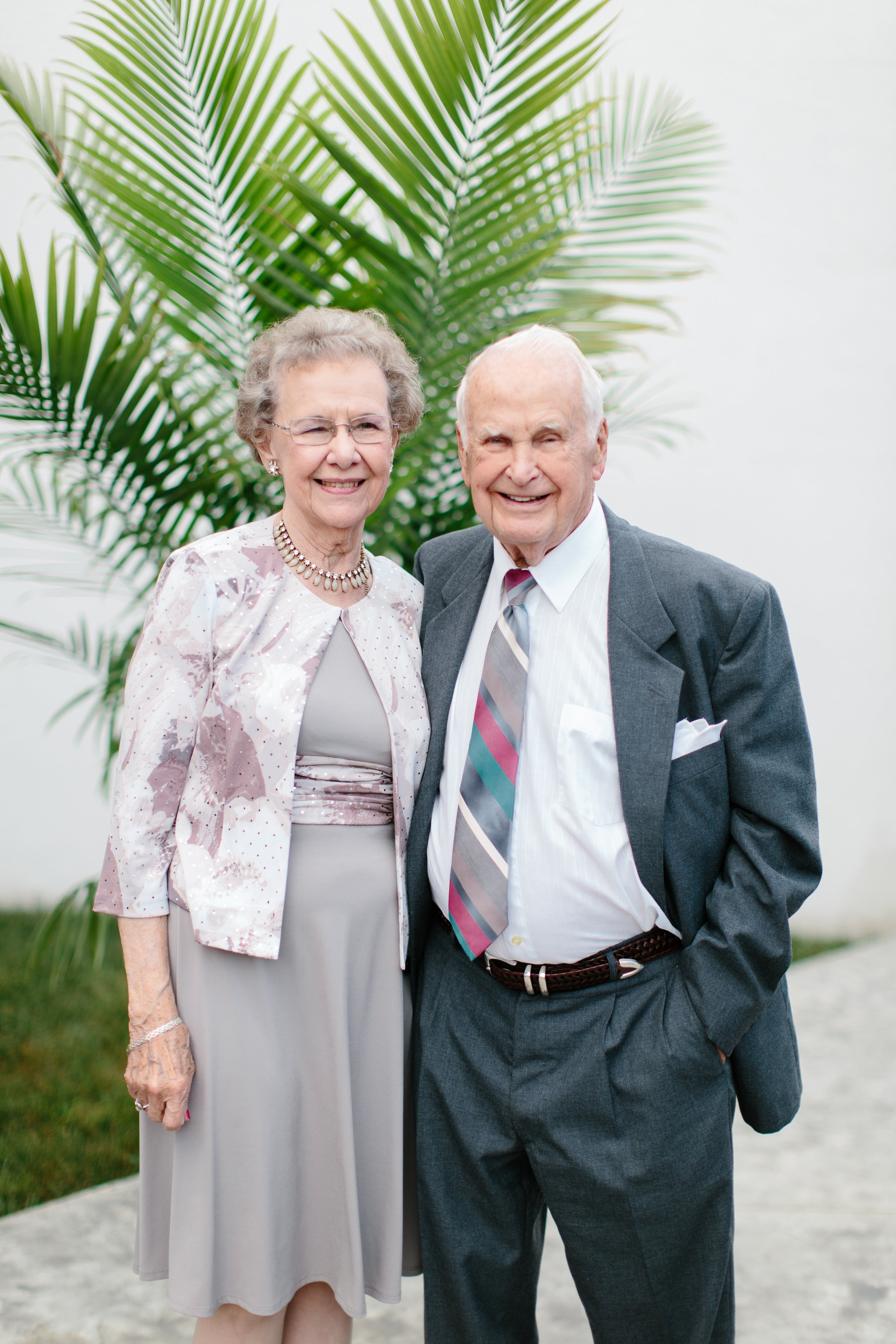 older couple at wedding reception