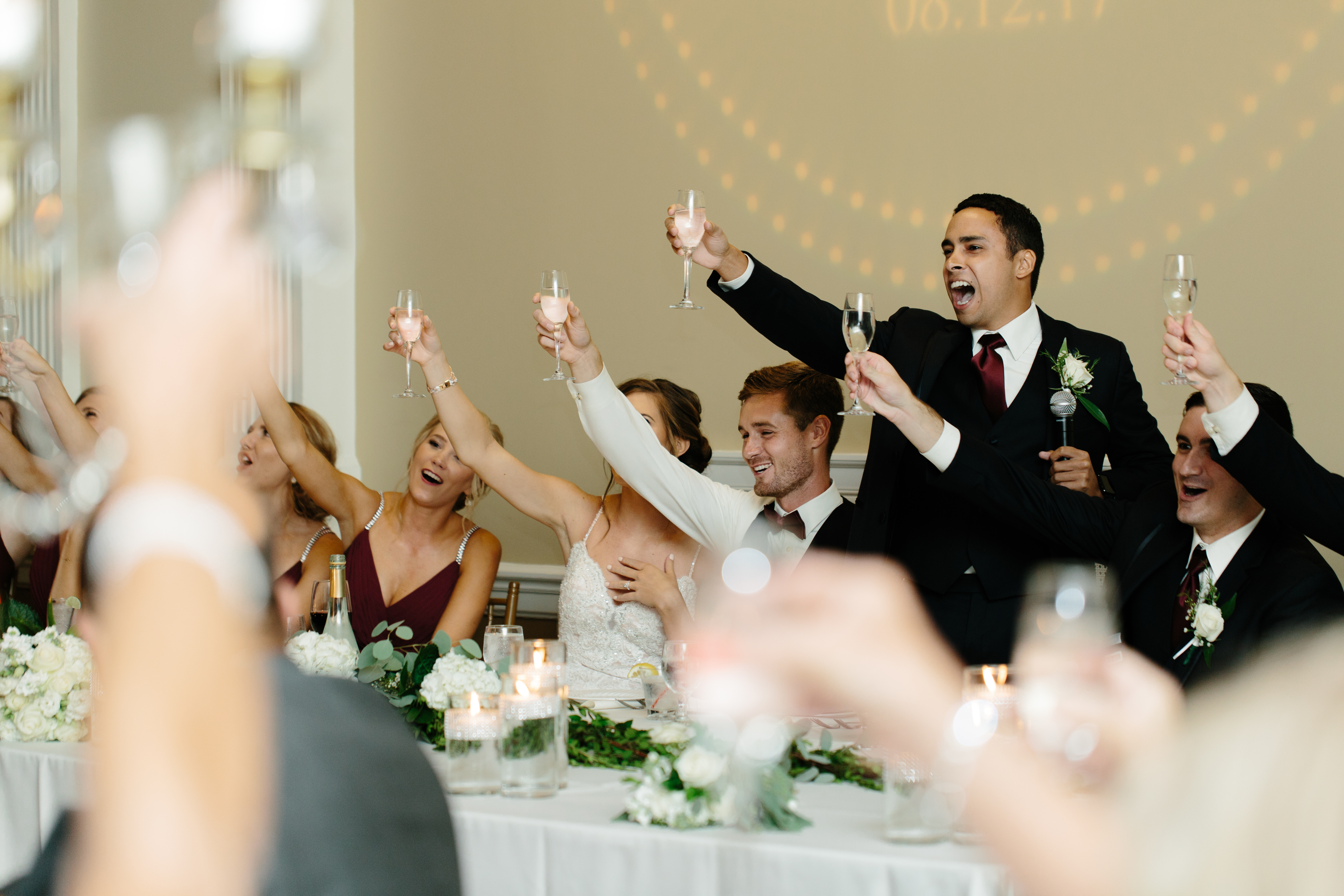 wedding toasts at the historic onesto loft
