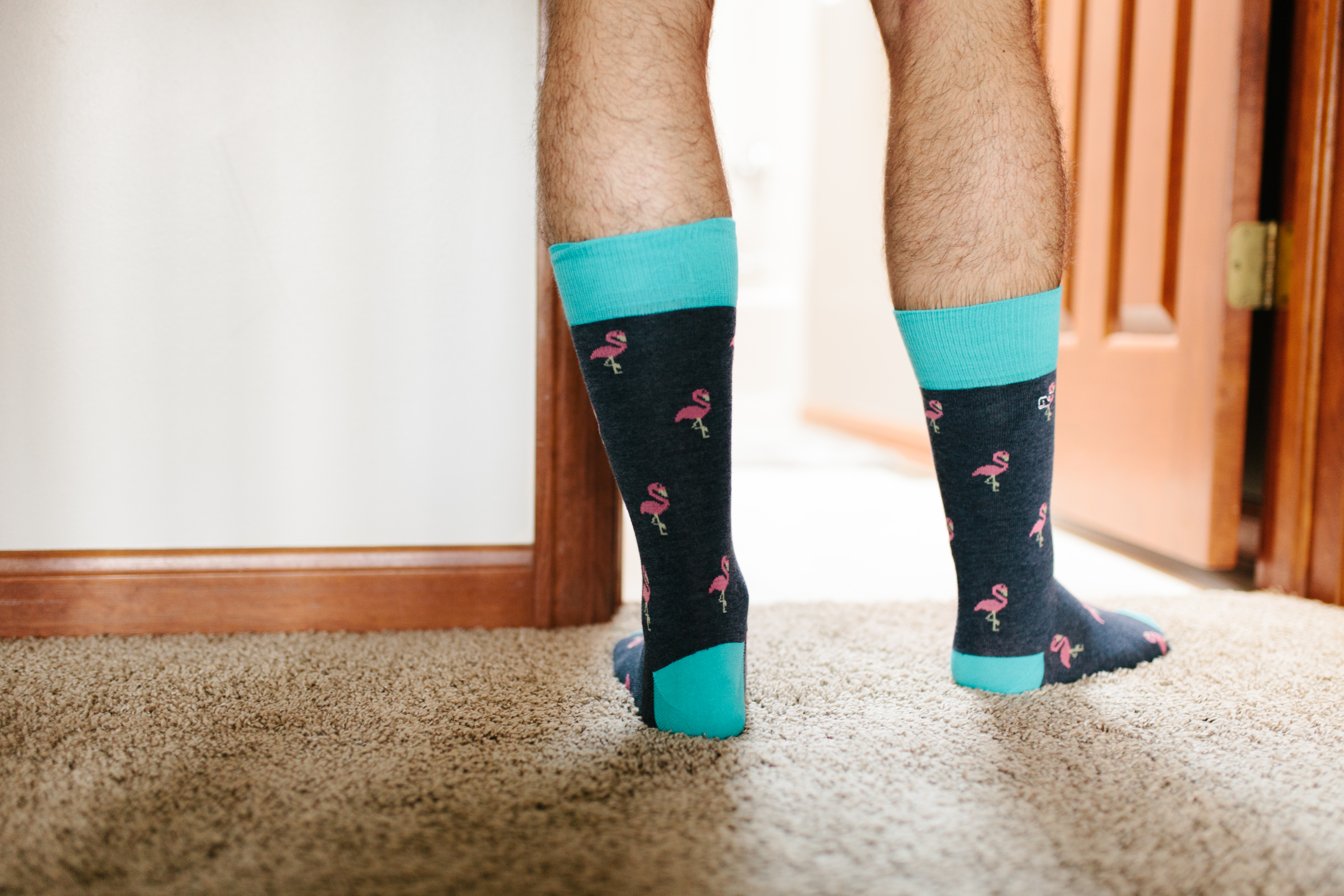 Flamingo groomsmen socks