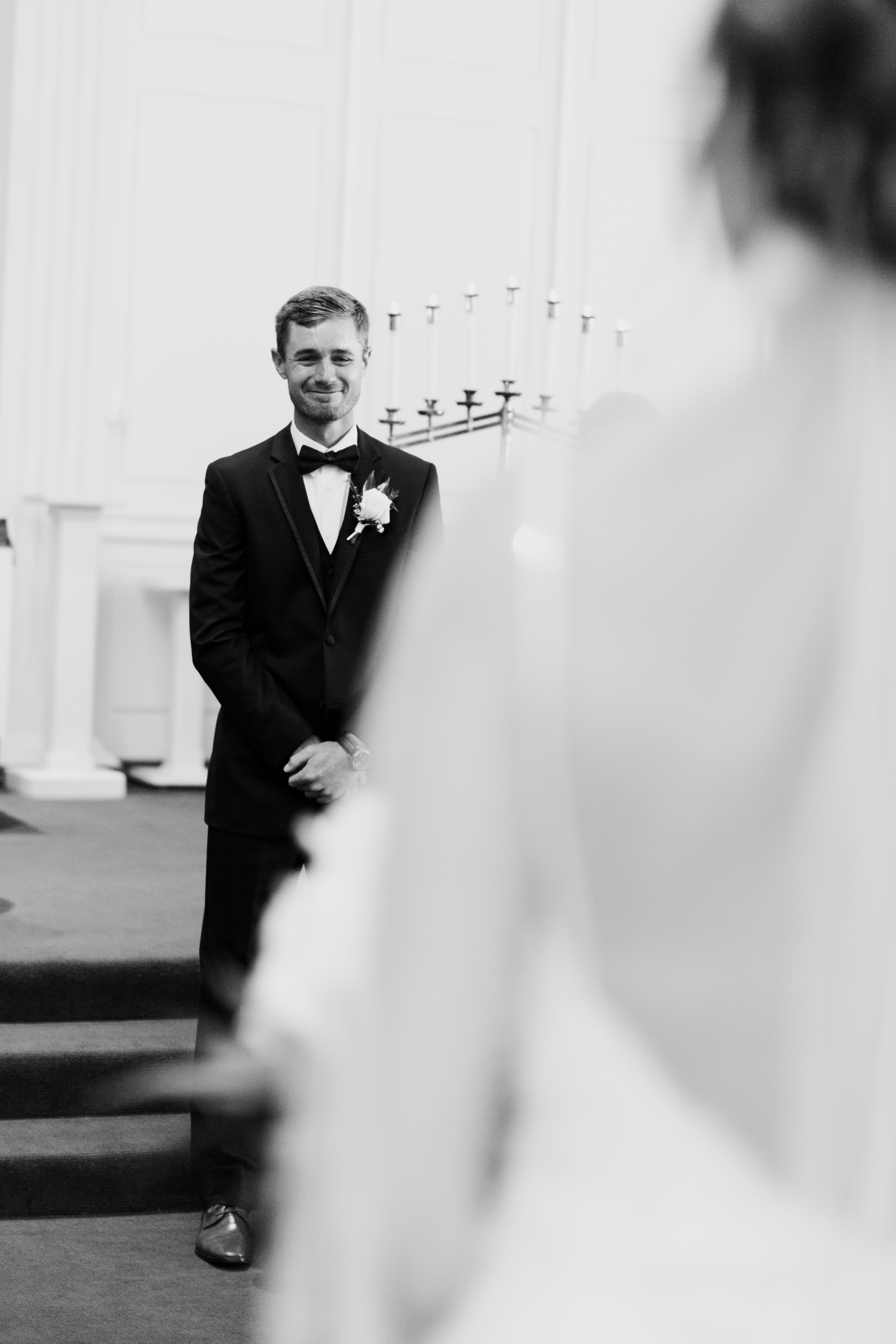 groom crys when sees bride while she walks down aisle