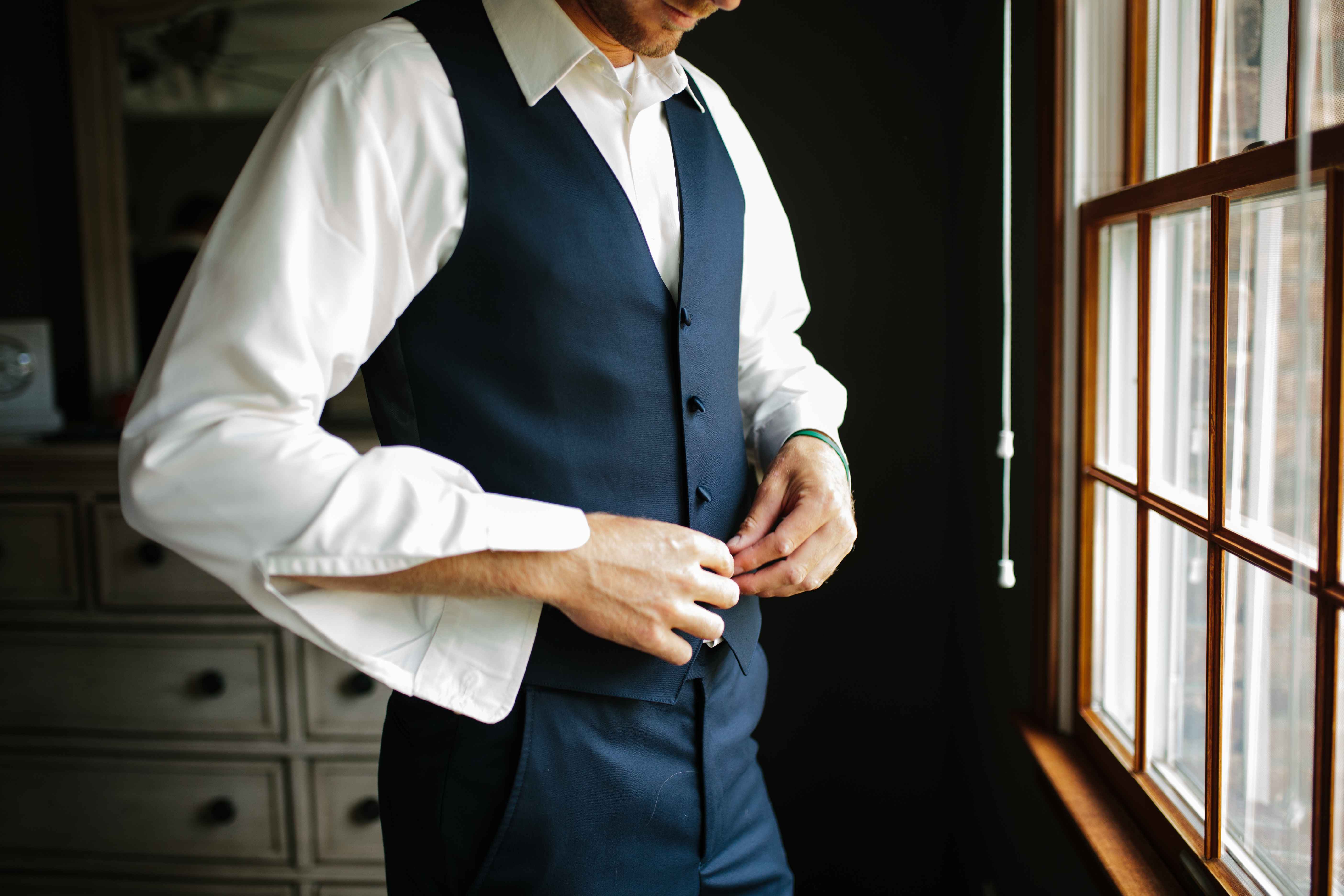 groom buttons navy blue suit vest