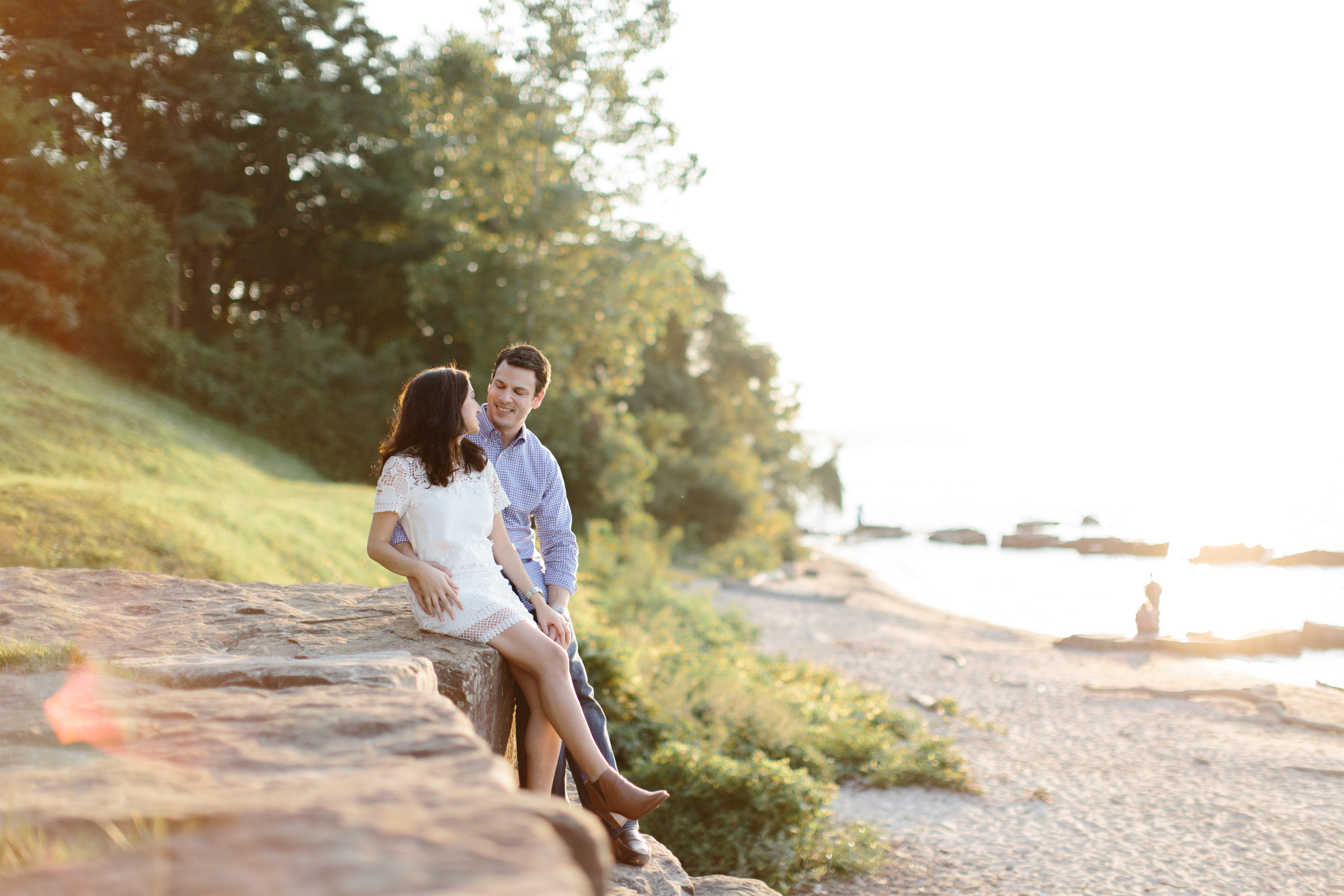 couple at rocky river park 