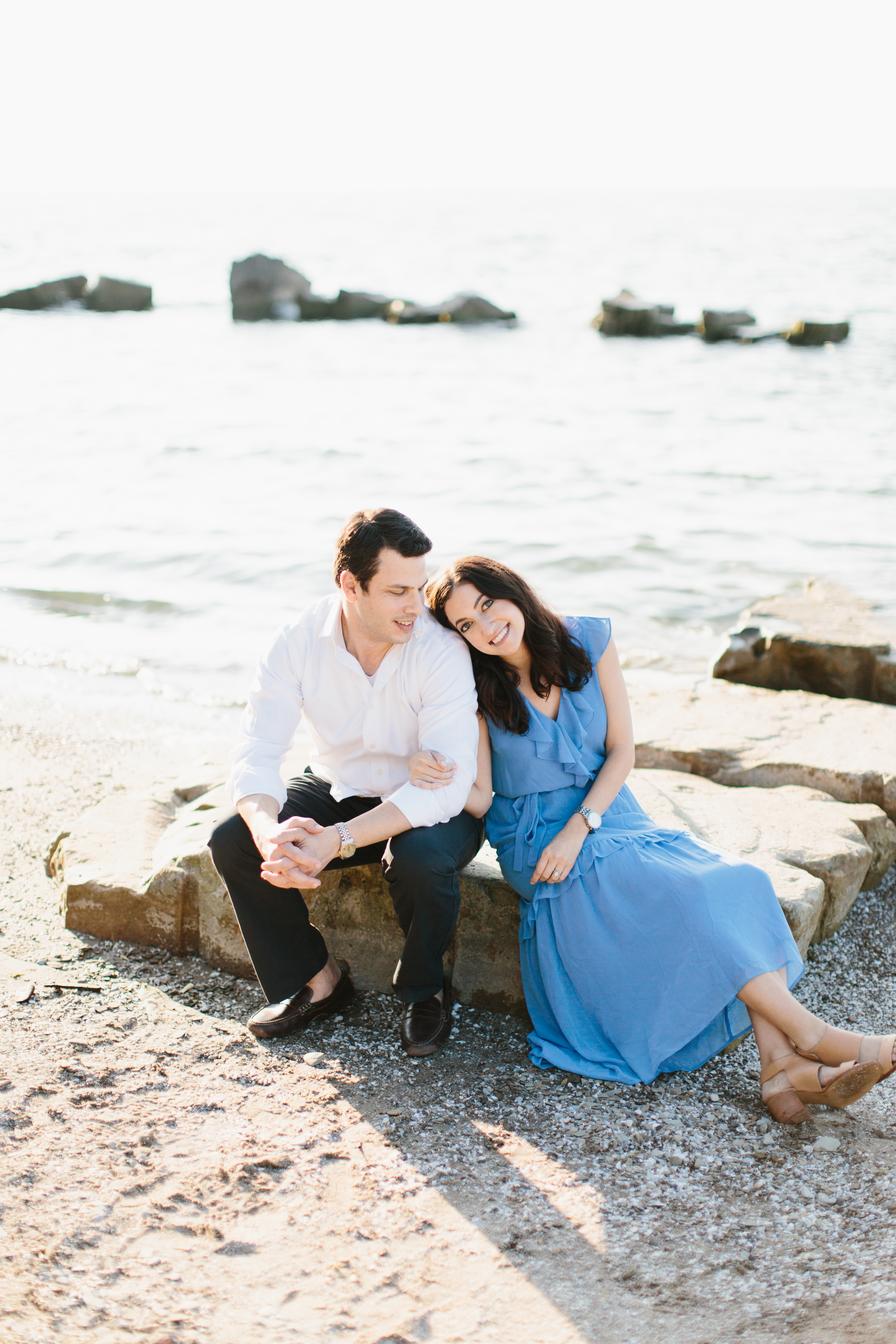 cleveland engagement session at beach