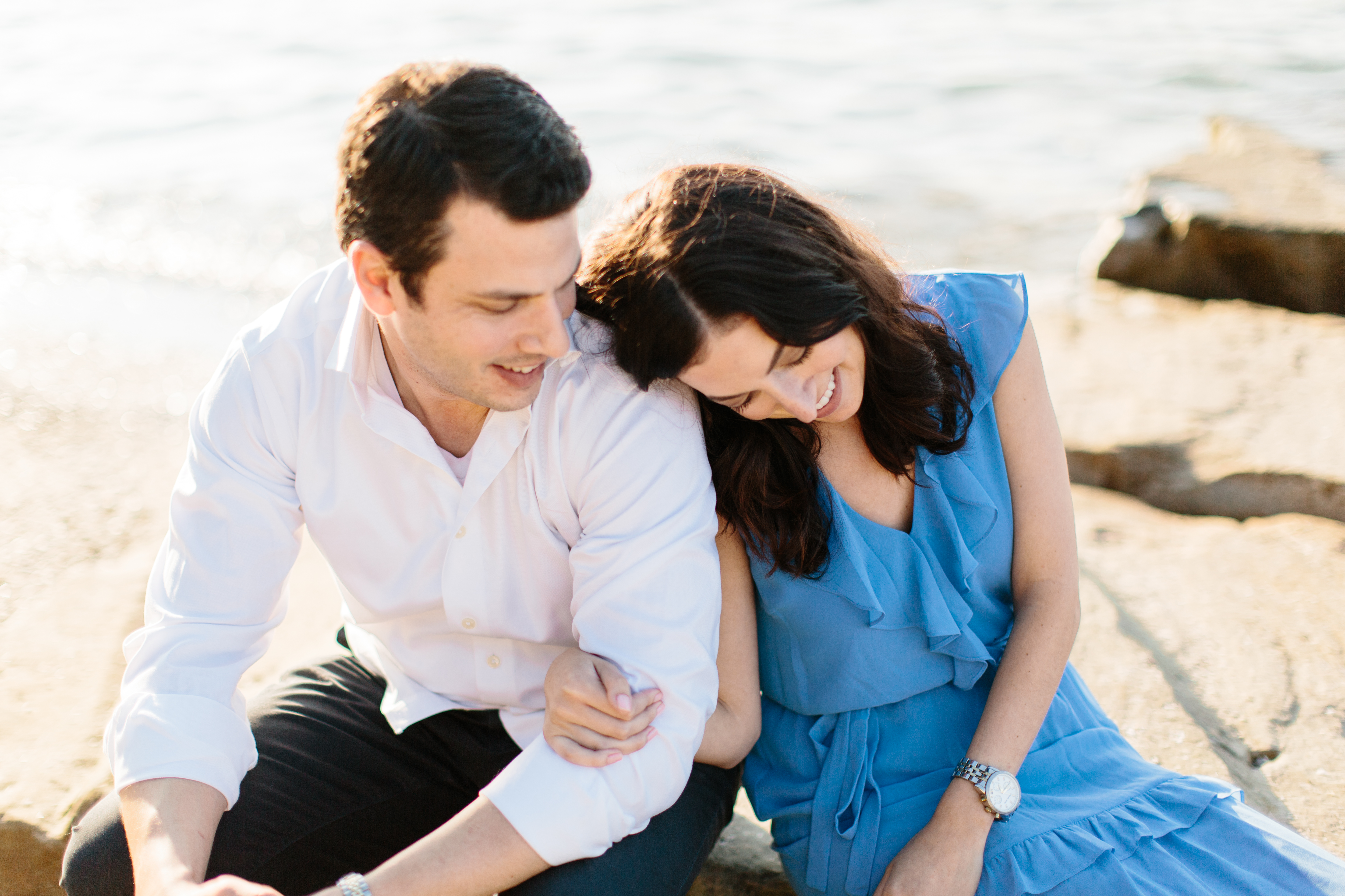 lake erie engagement session on beach