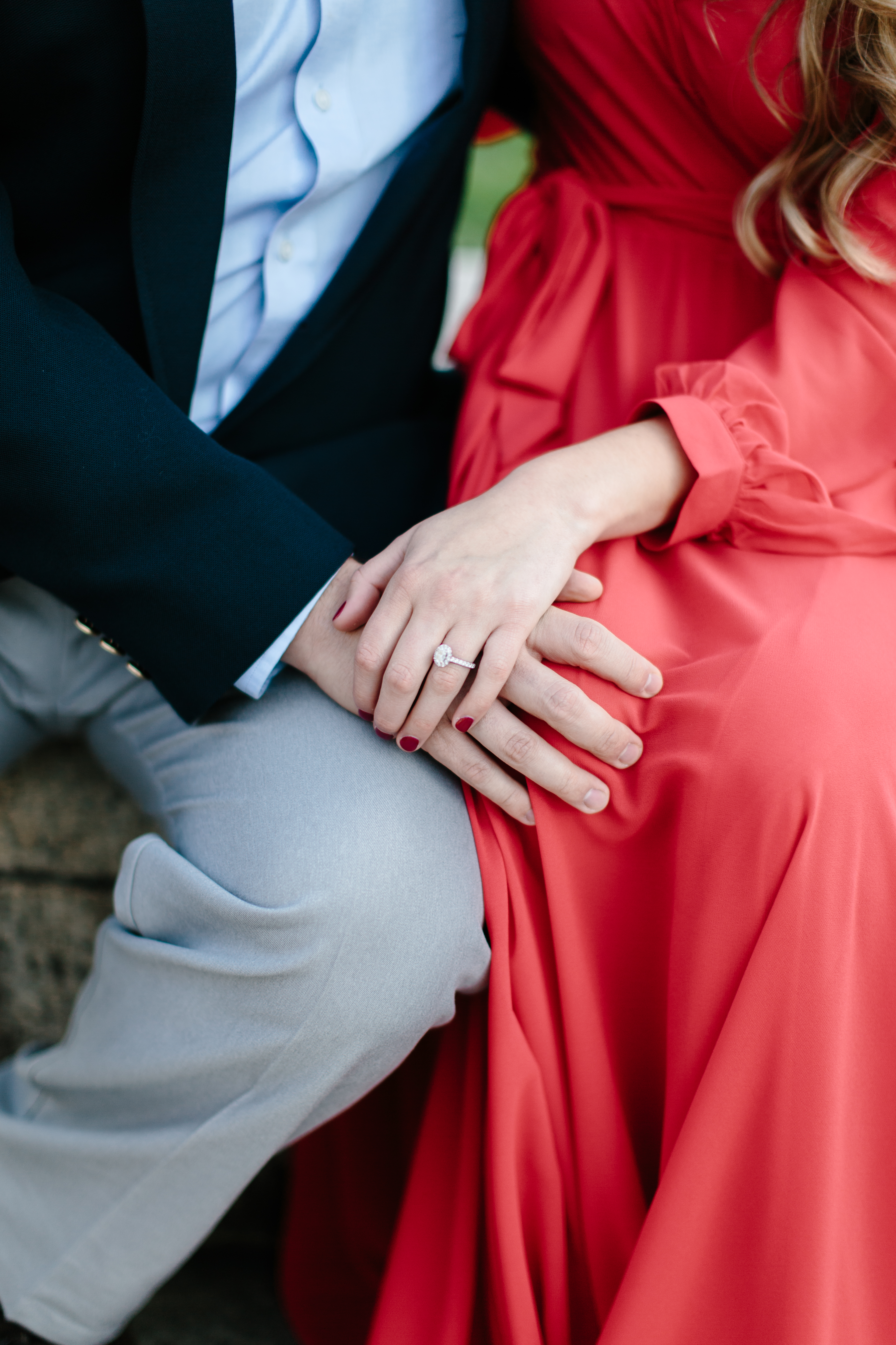 Oval ring romantic engagement session in Cleveland Ohio