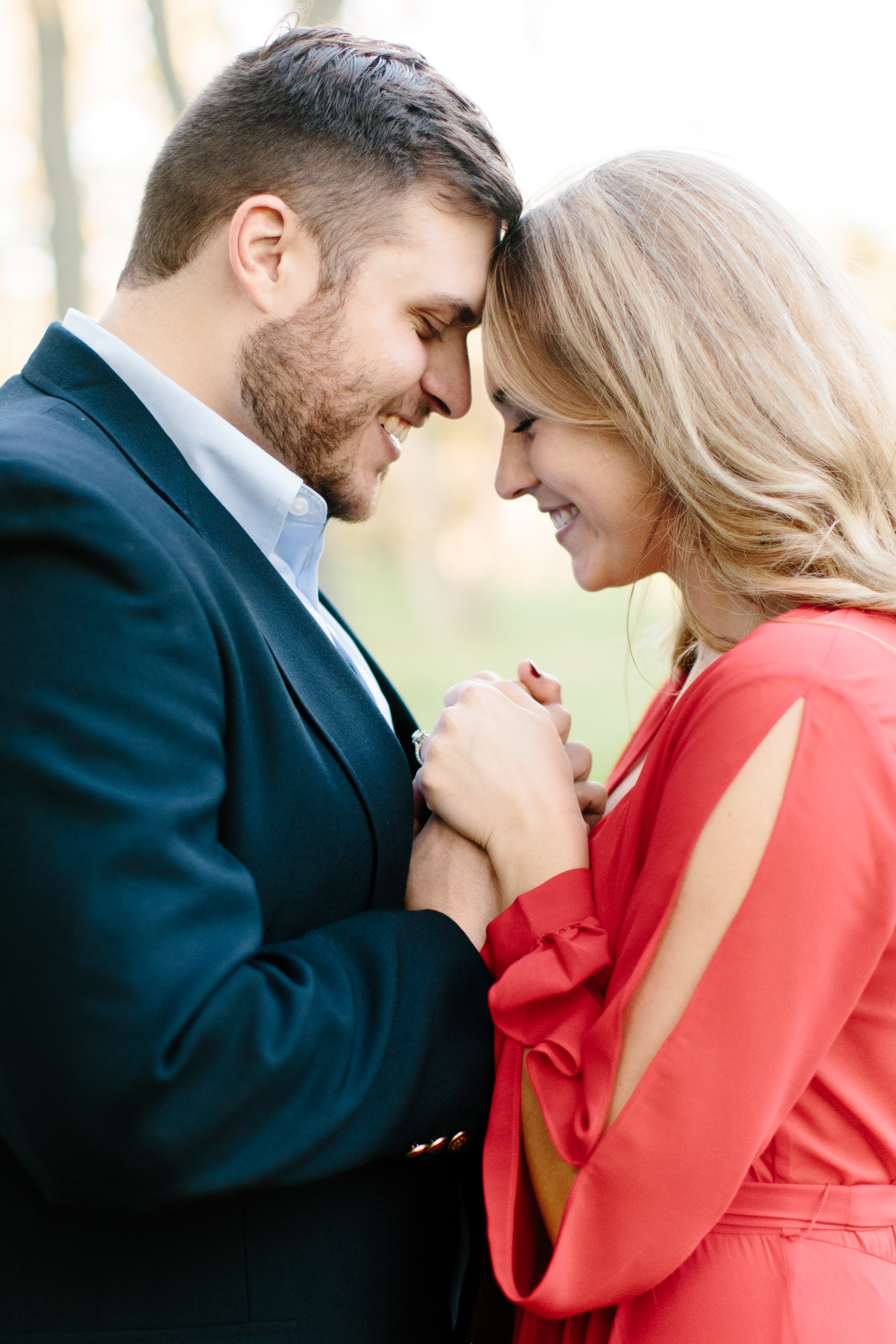 Couple close during Engagement session