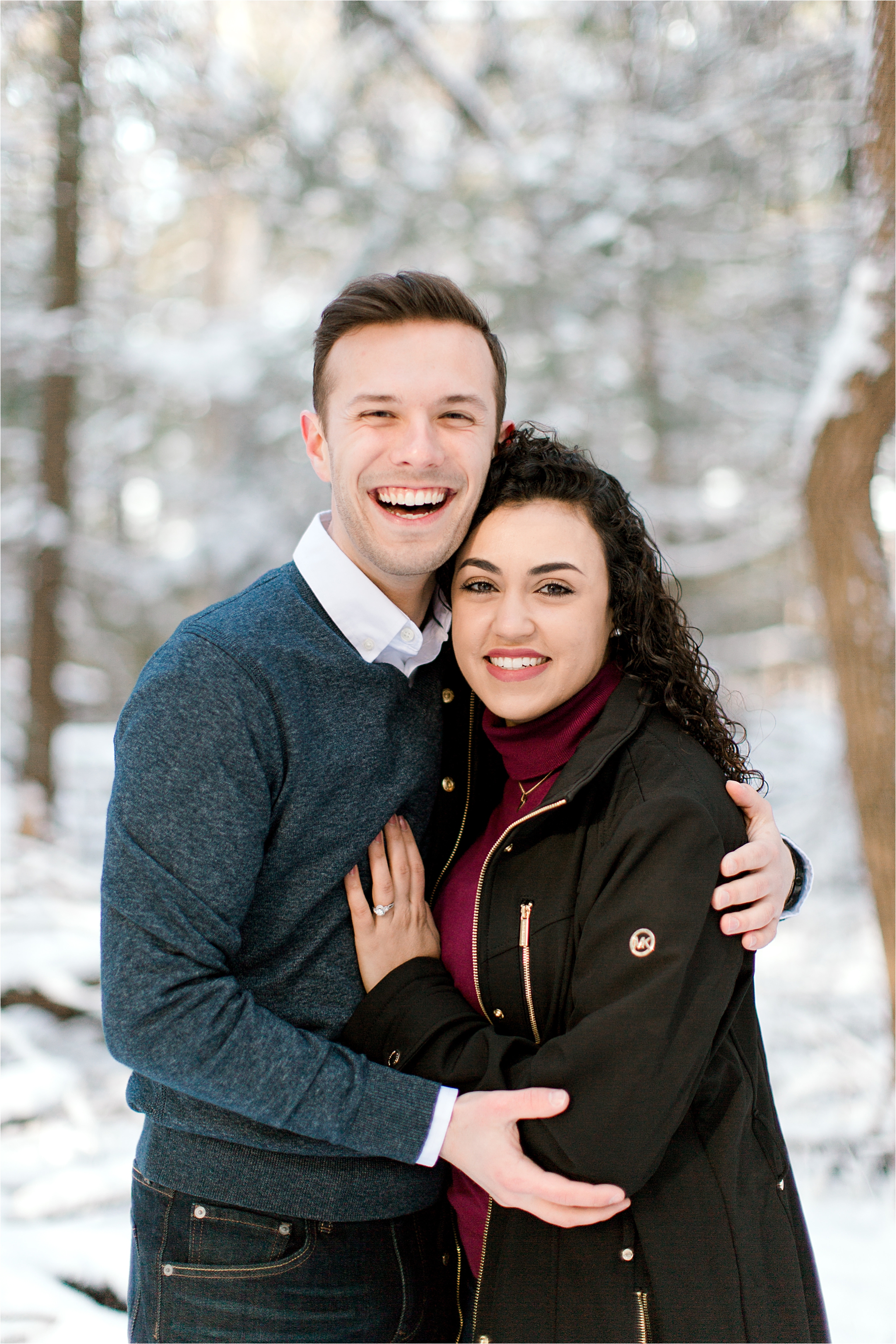 Winter engagement session at Cuyahoga Valley National Park