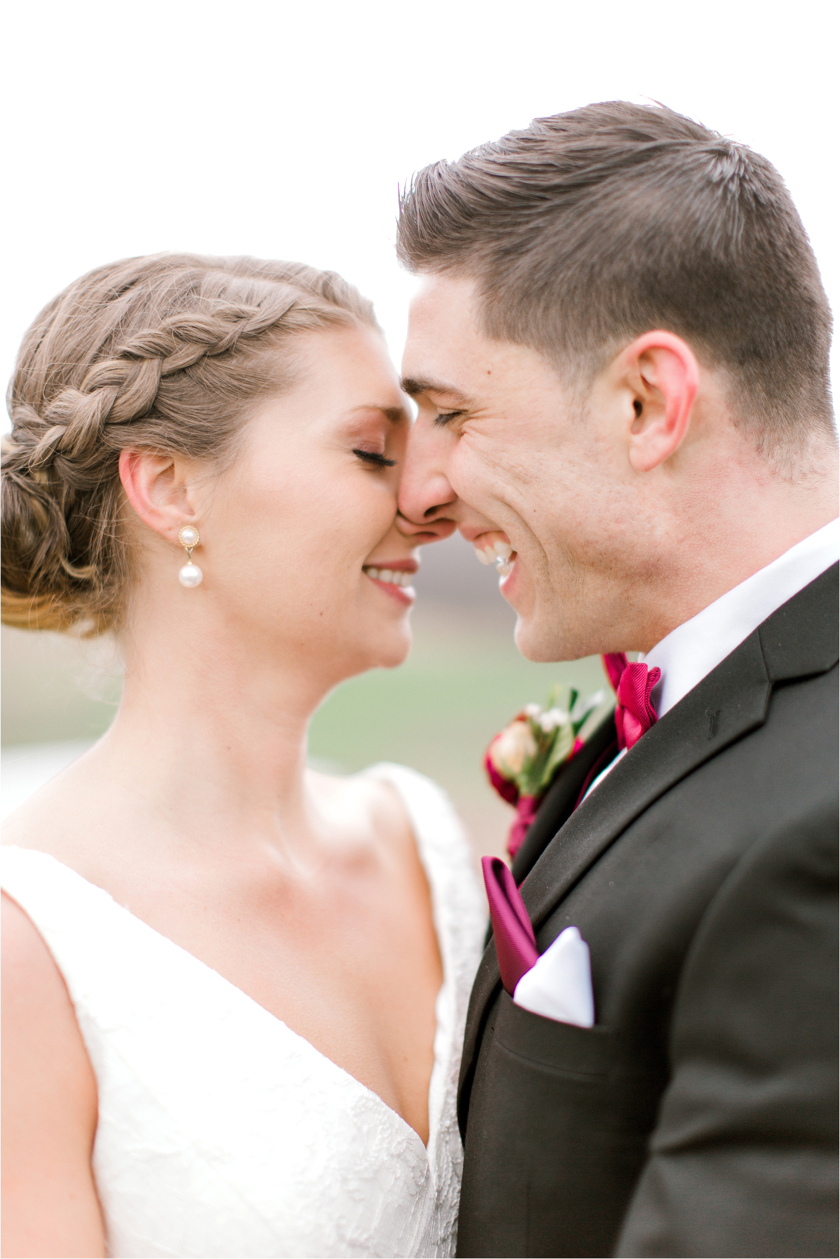 Pink & Maroon Cleveland wedding at Mapleside Farm 