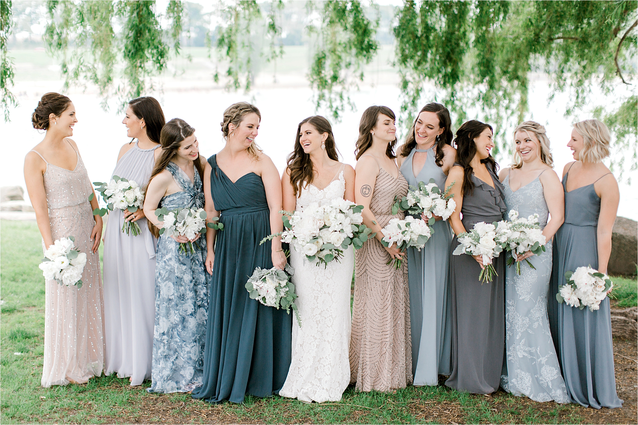 blue and neutral wedding inspiration at cleveland wedding 