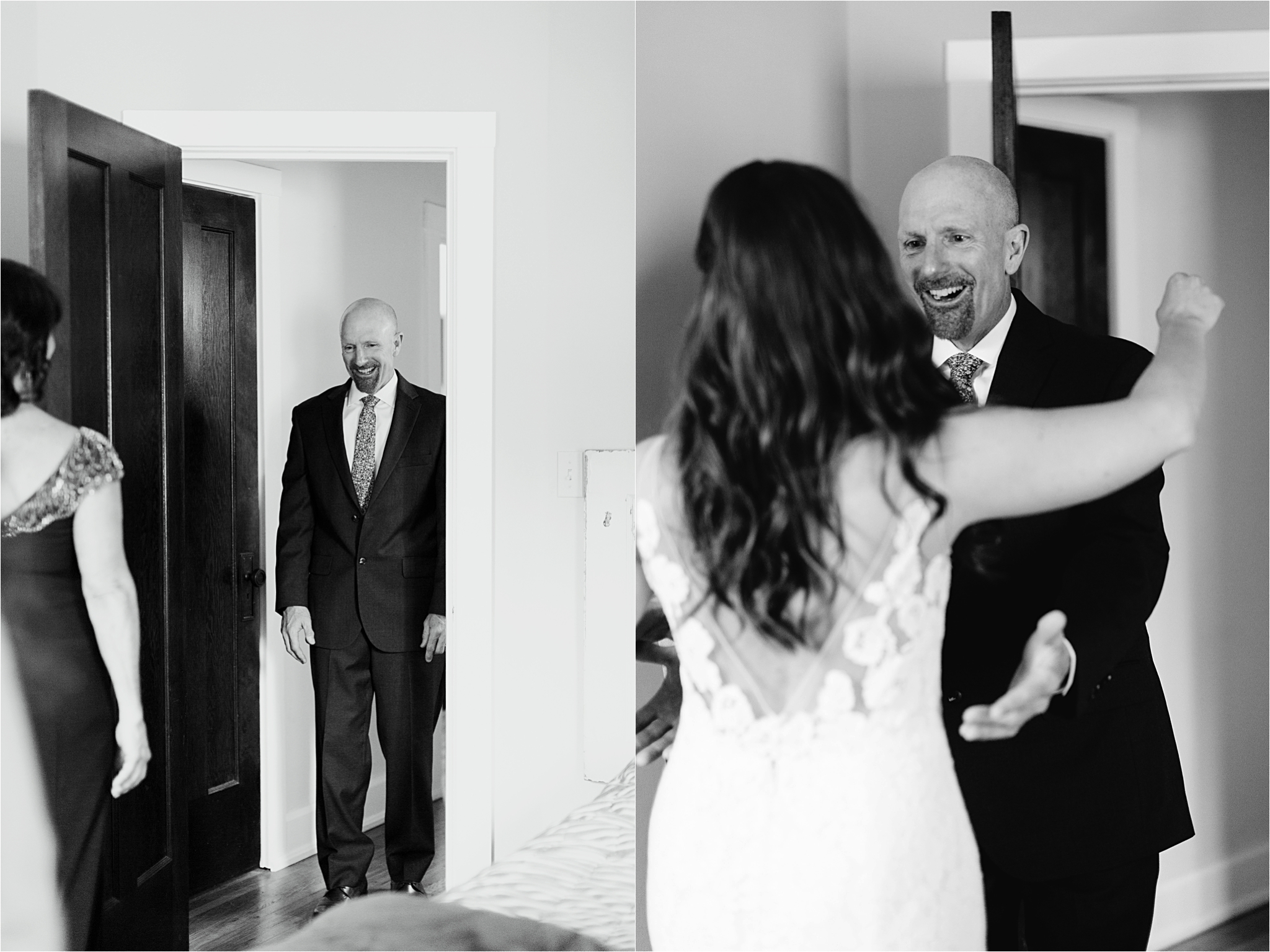daddy daughter first look before cleveland wedding ceremony