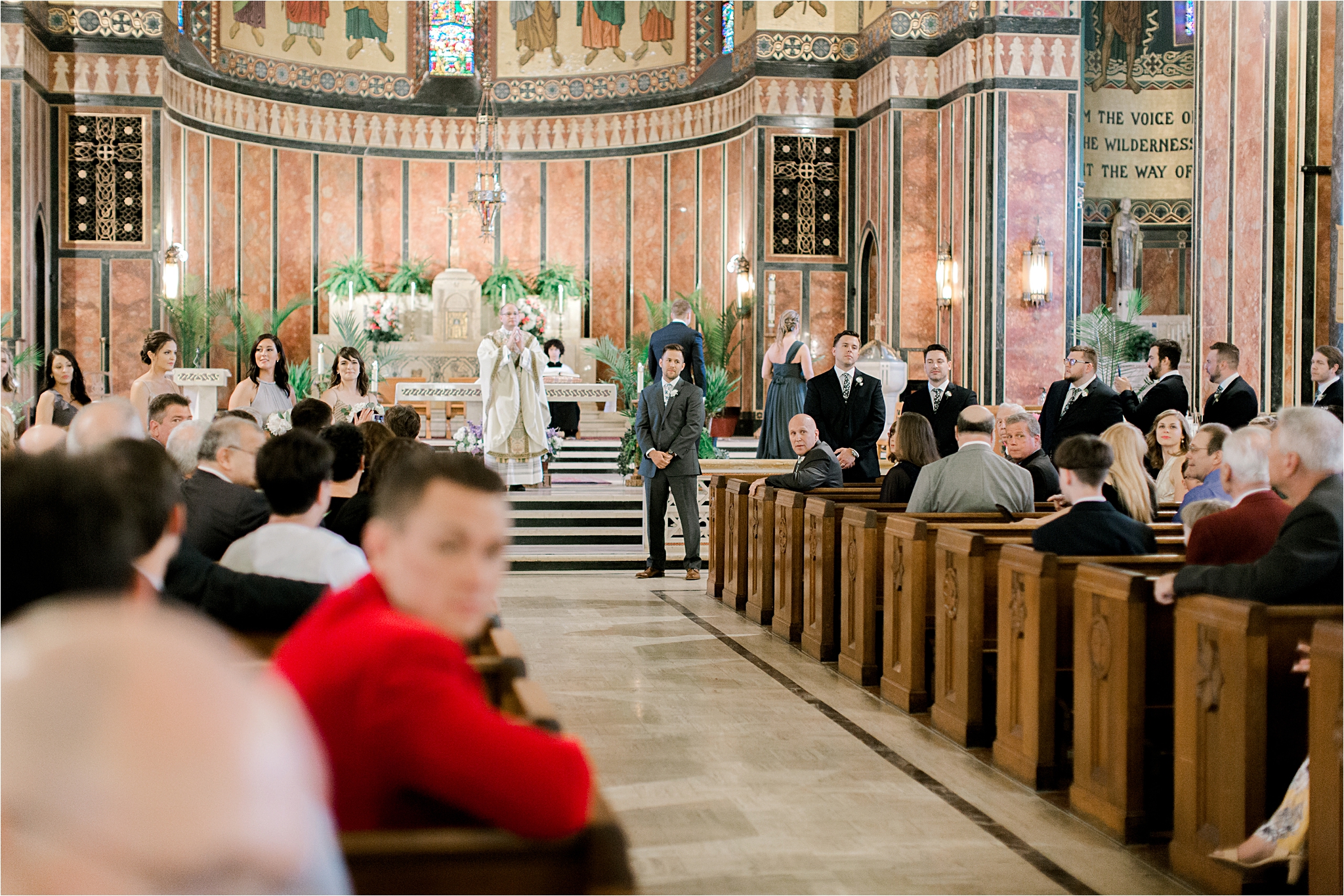 Wedding Ceremony in St. James Catholic Church in Cleveland