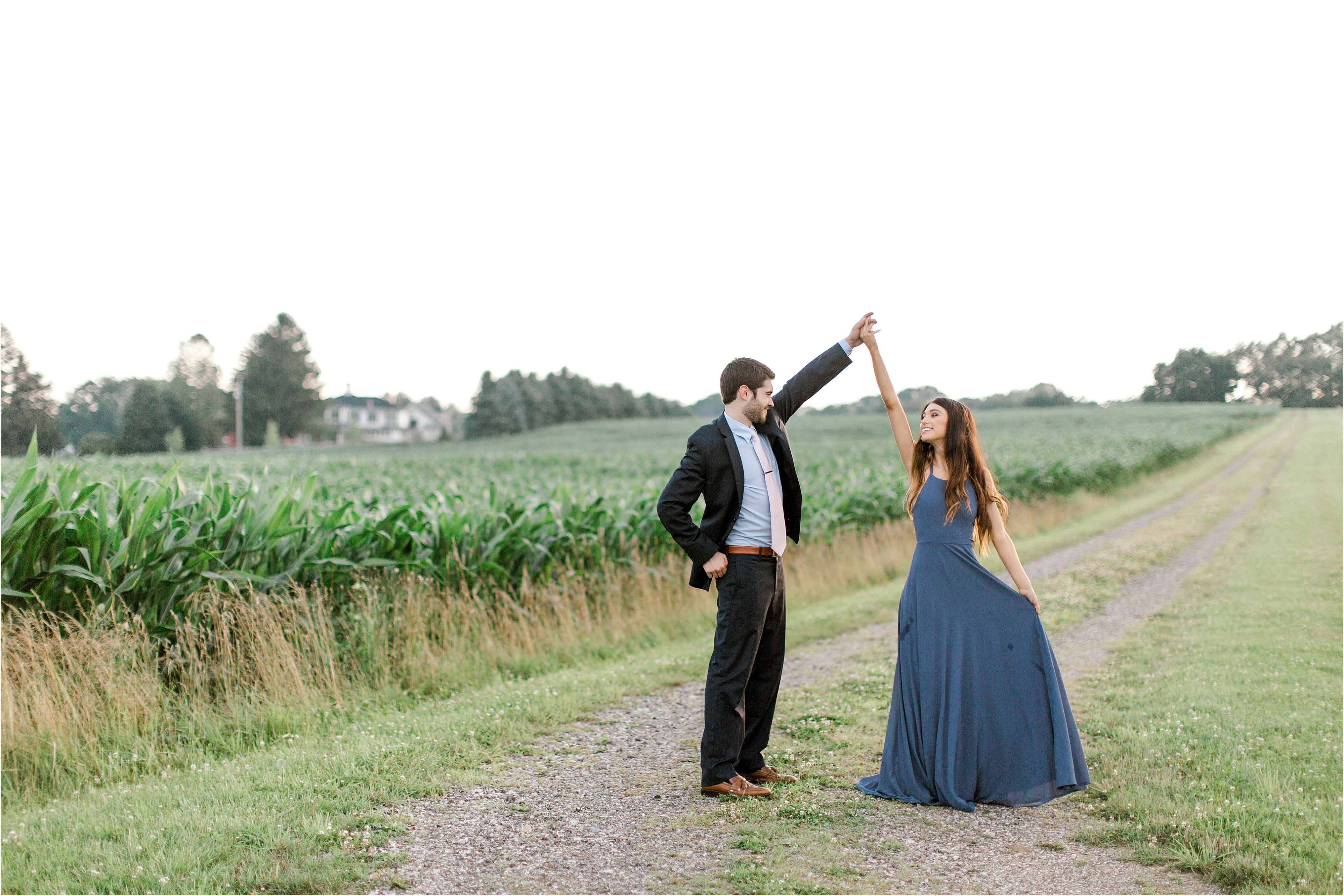 Cleveland Ohio Fine Art Wedding Photographer Whimsical Field Engagement