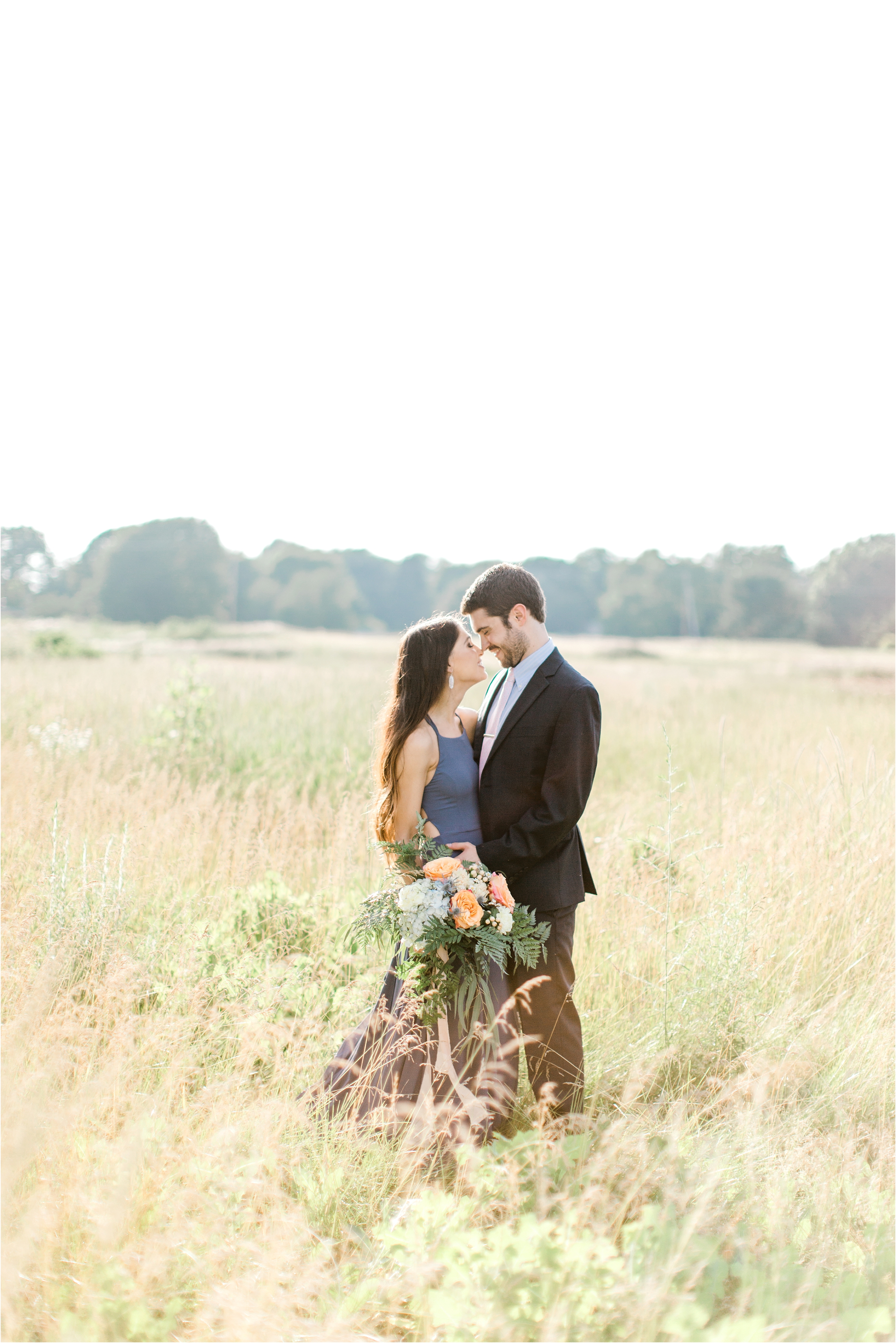 whimsical field engagement session 