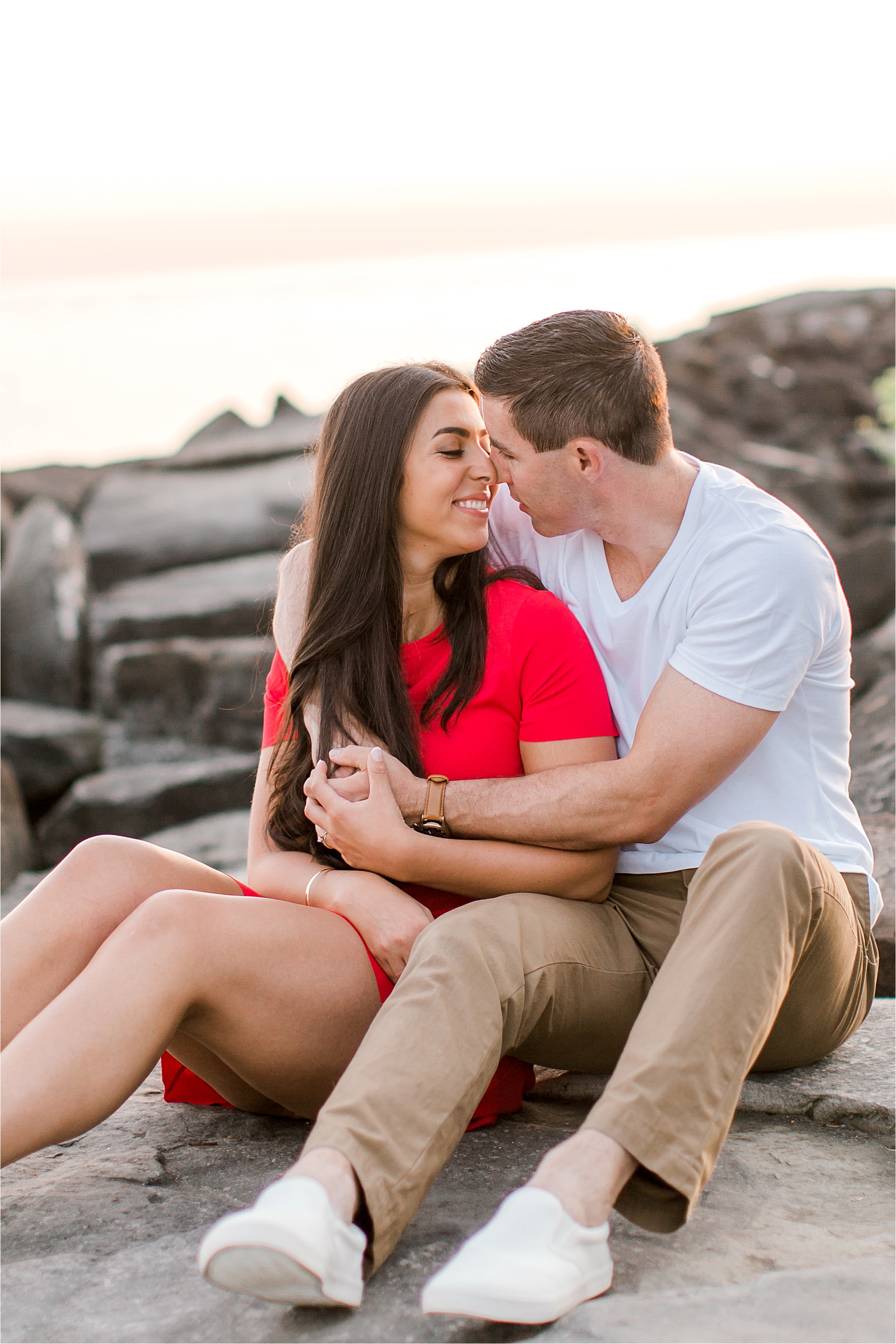 Cleveland engagement session at edgewater park by Austin & Rachel
