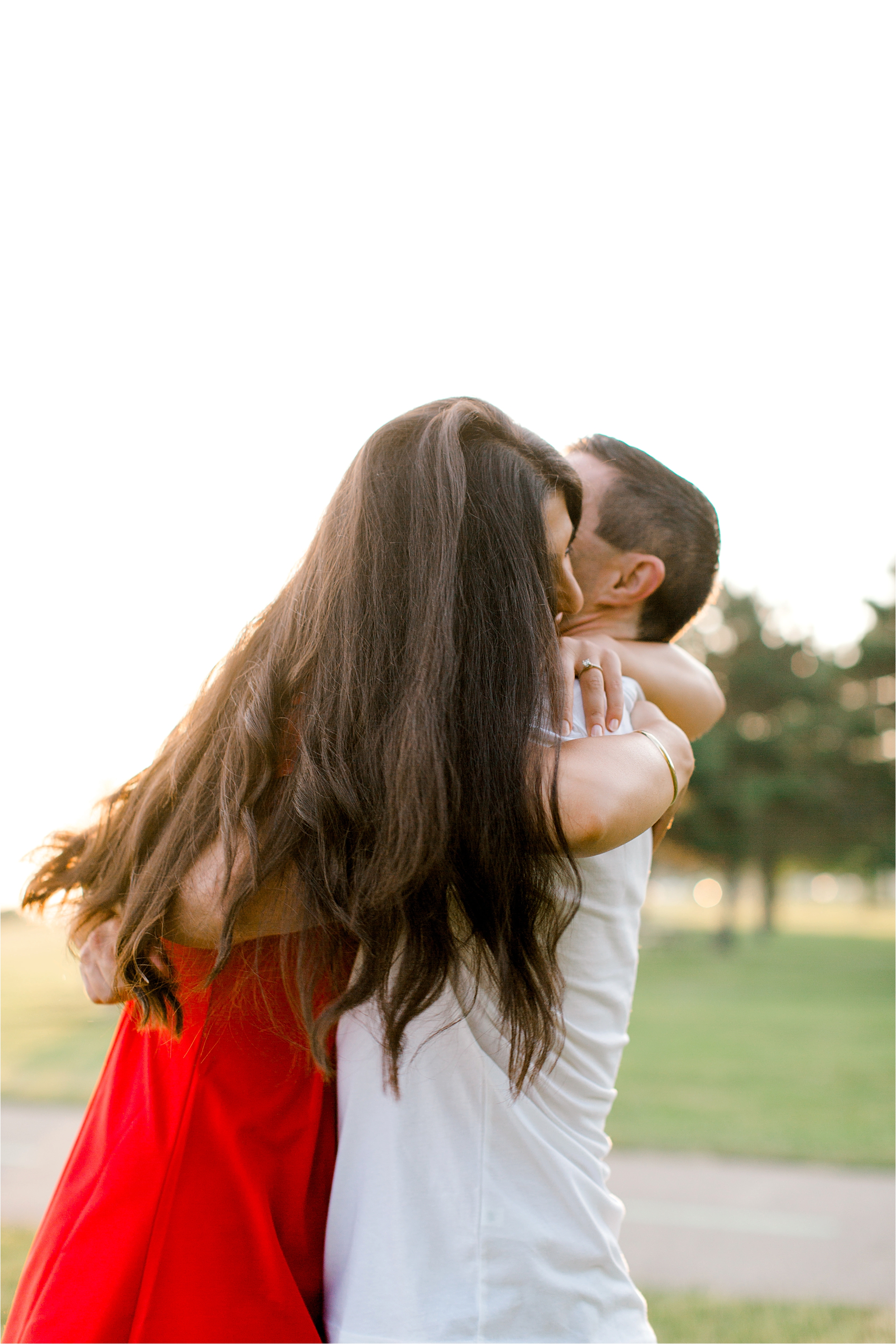 emotional Cleveland engagement session at edgewater park
