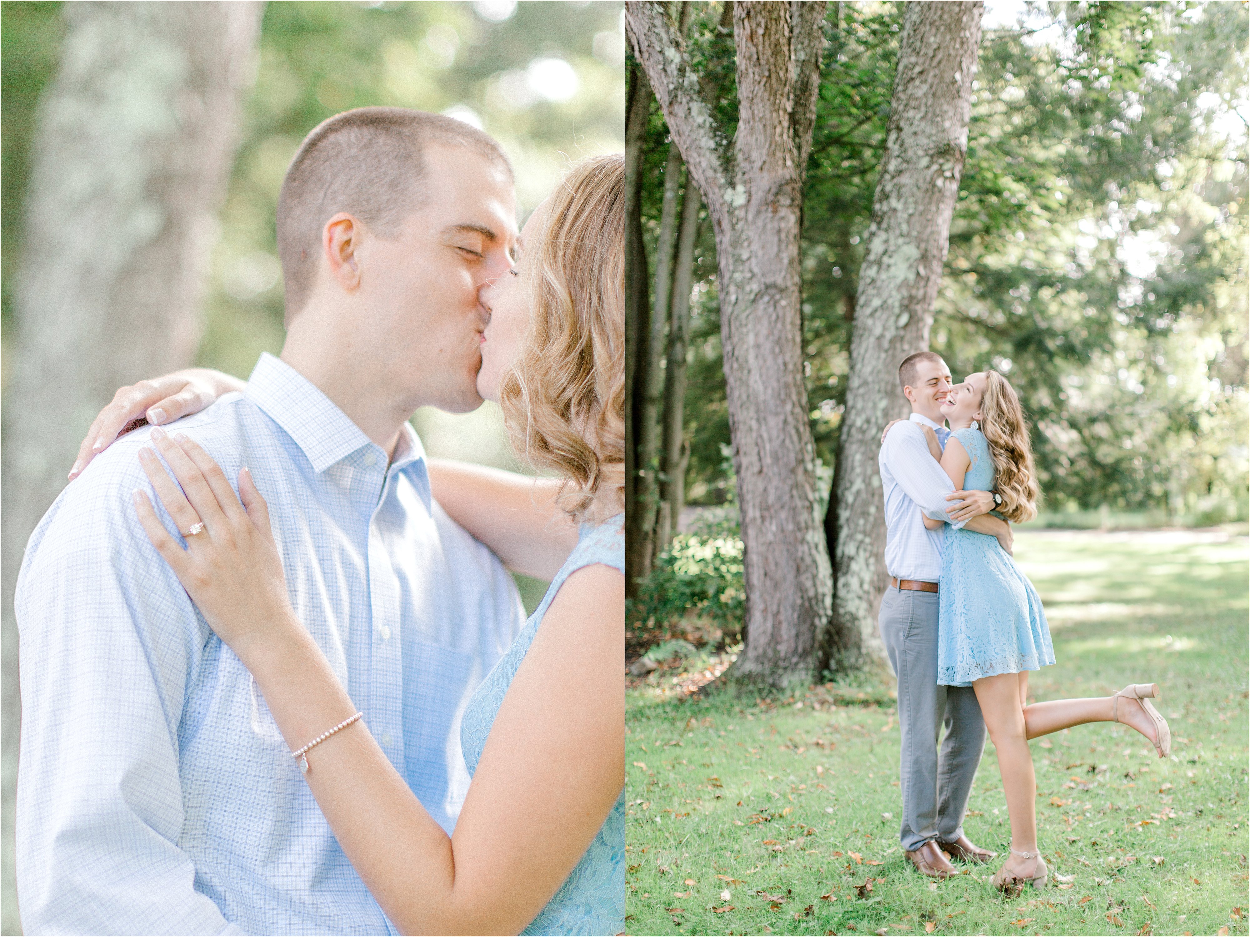 Cleveland wedding photographers photographing engagement session