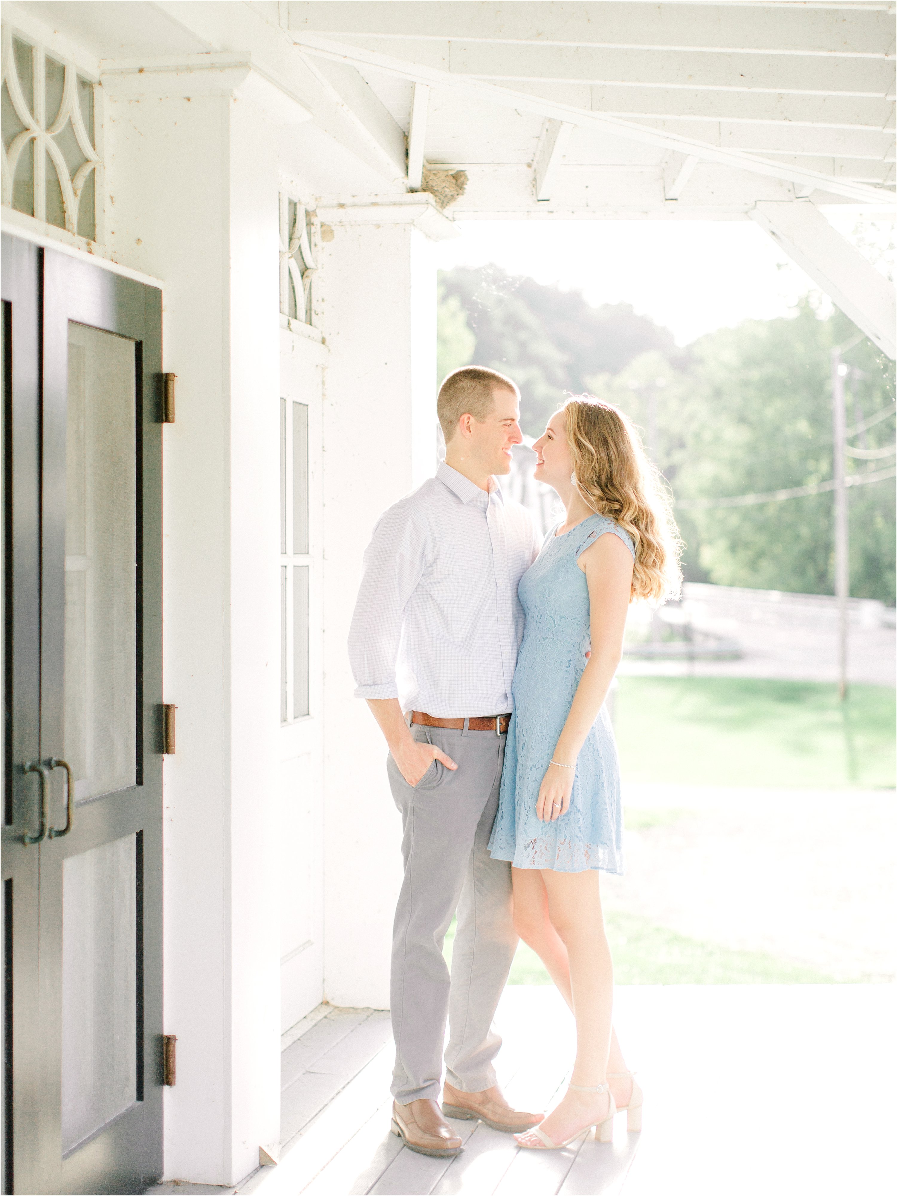 Charleston engagement session in blue