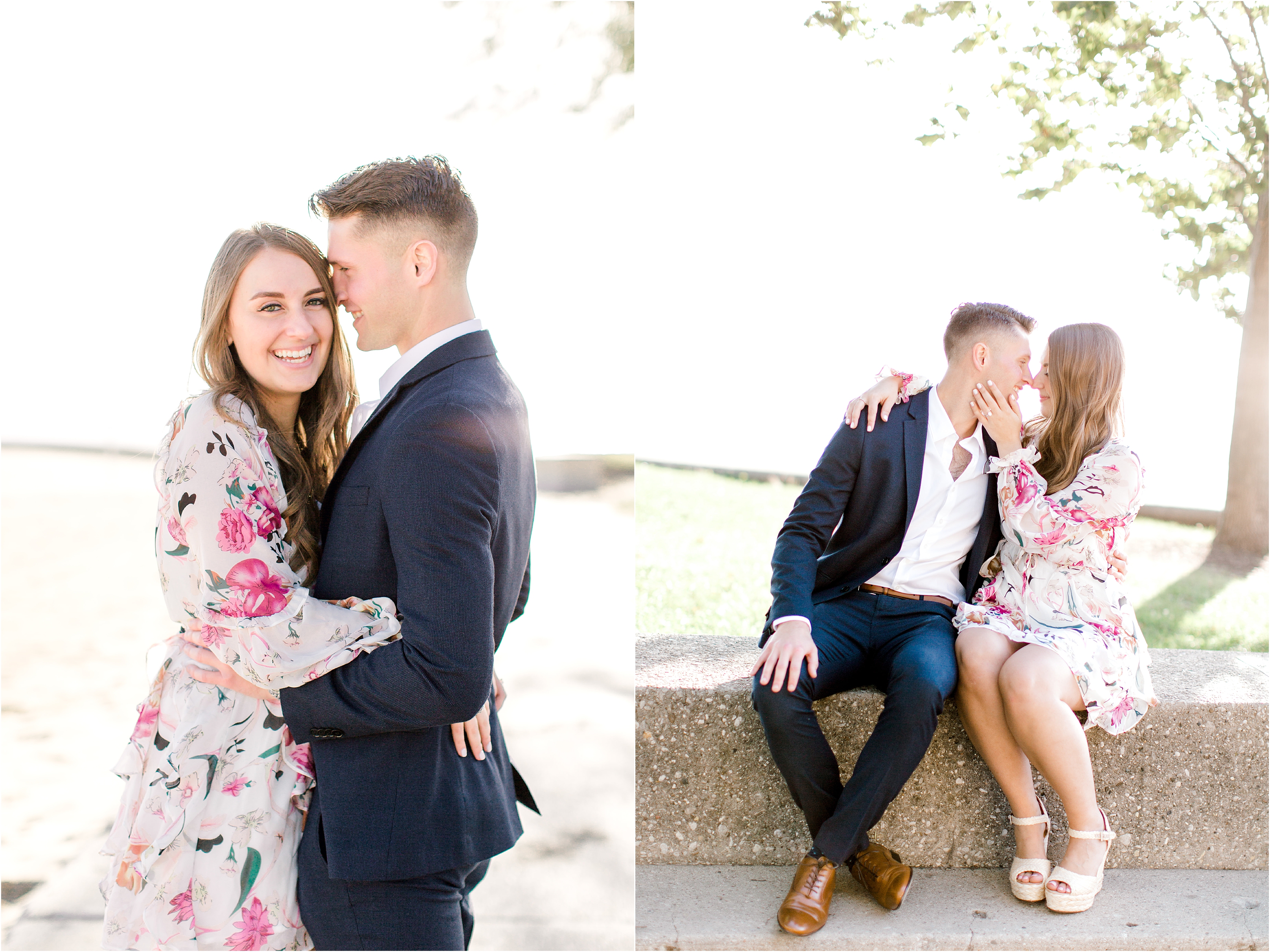 sunrise engagement session in Lincoln Park 
