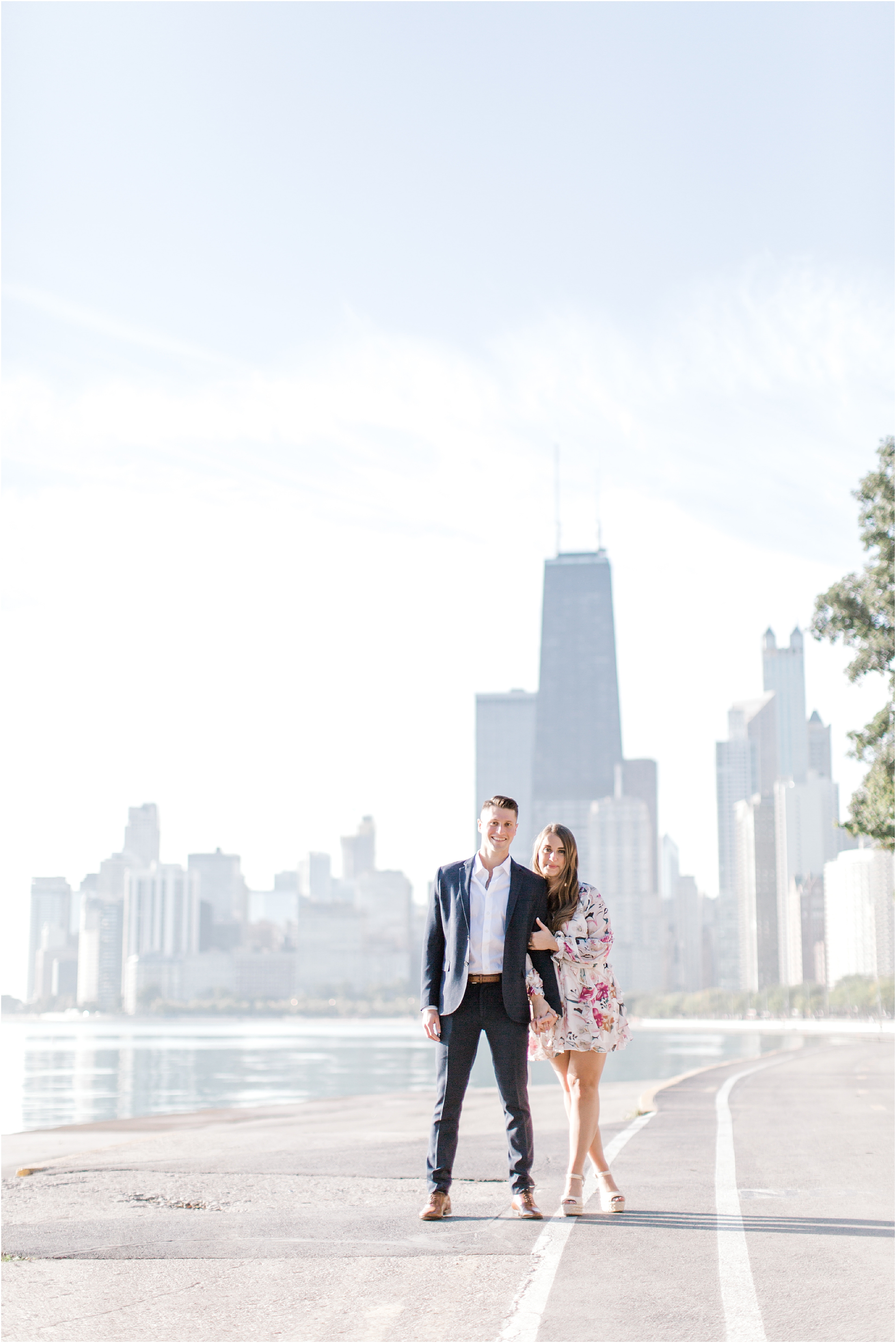 morning lincoln park engagement session by chicago wedding photographers