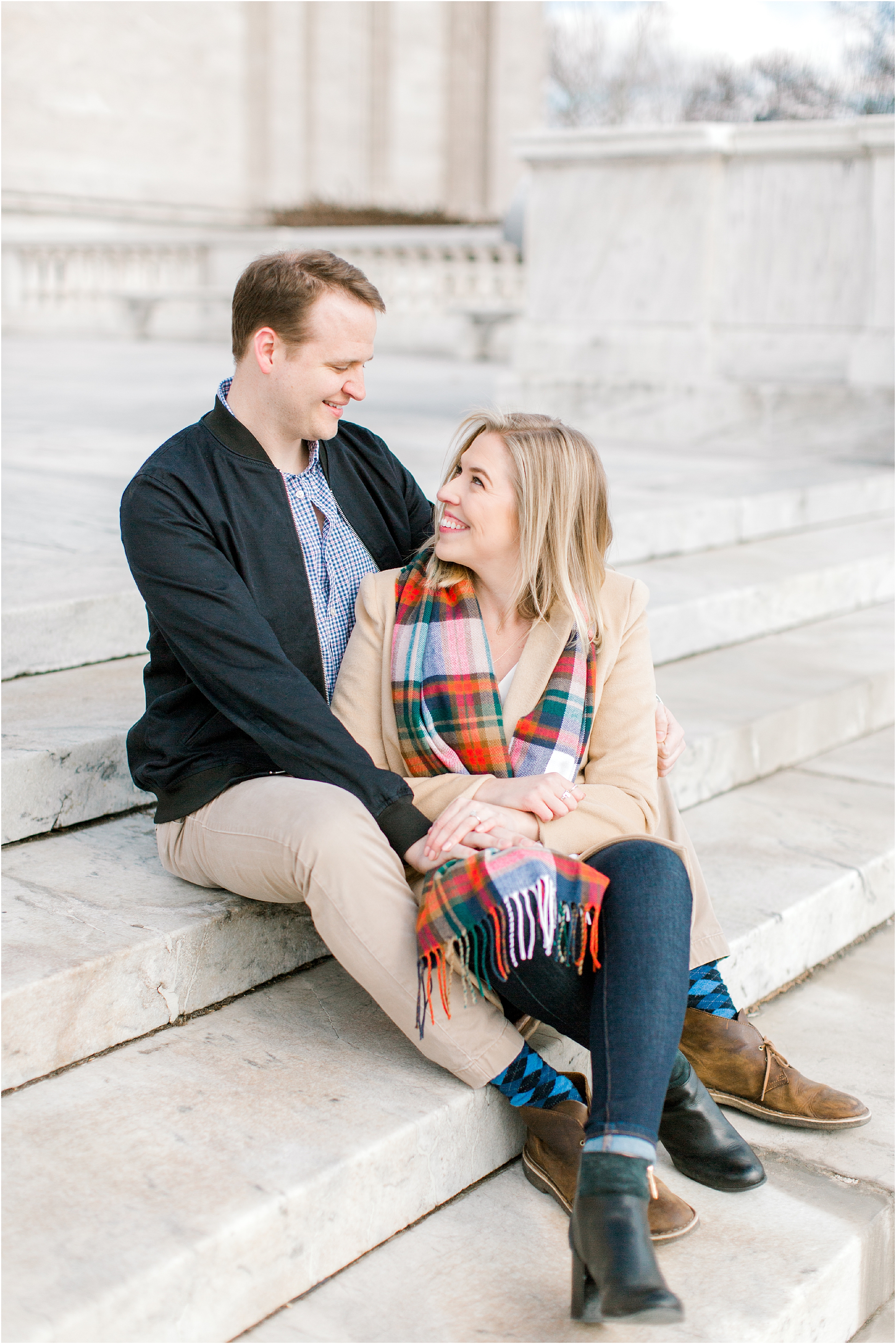 Cleveland Museum of Art Winter Engagement session by wedding photographers