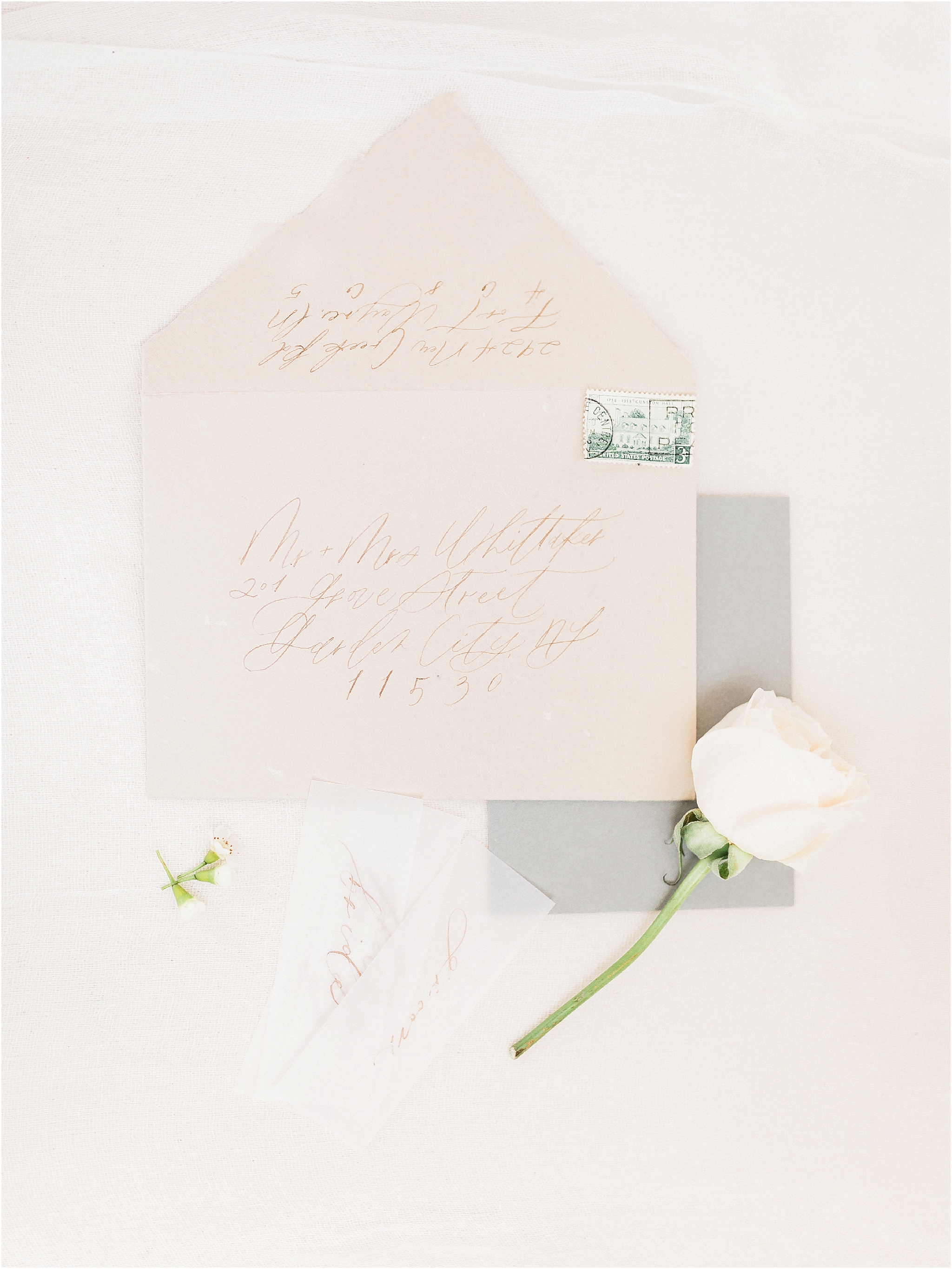 hand crafted fine art envelopes for wedding invitations