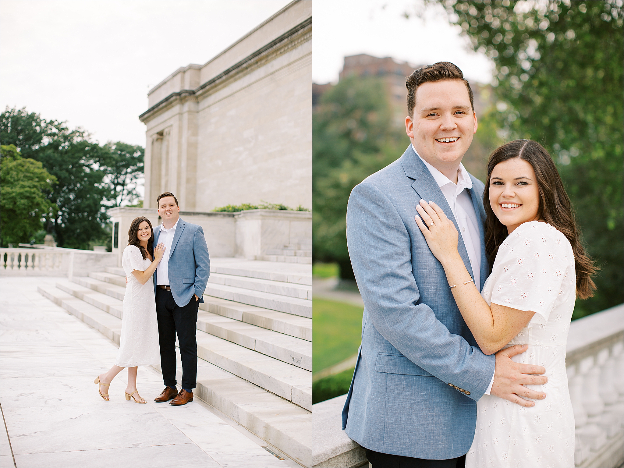 Cleveland engagement session at the Museum of art