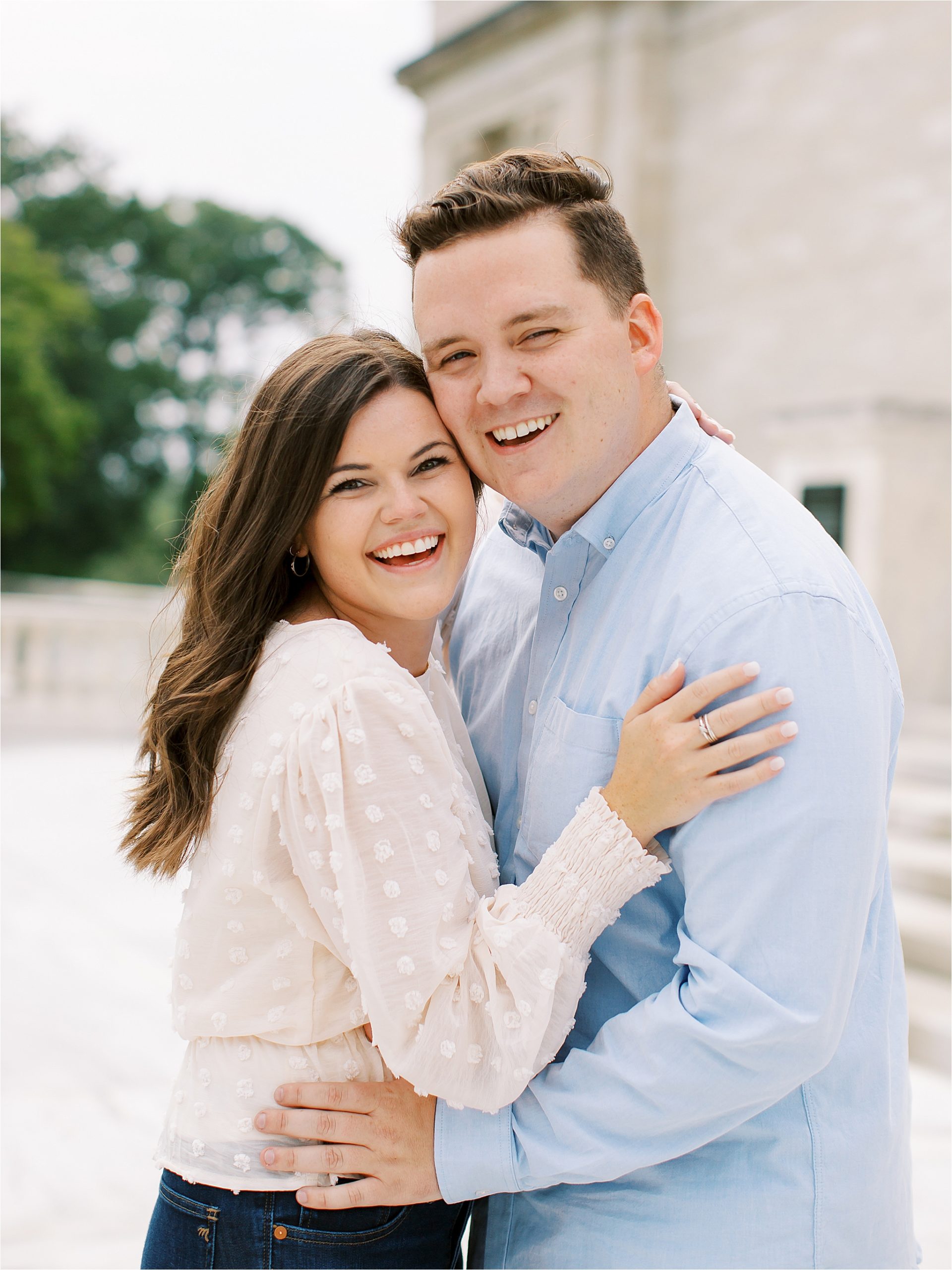 Cleveland engagement session at the Museum of art