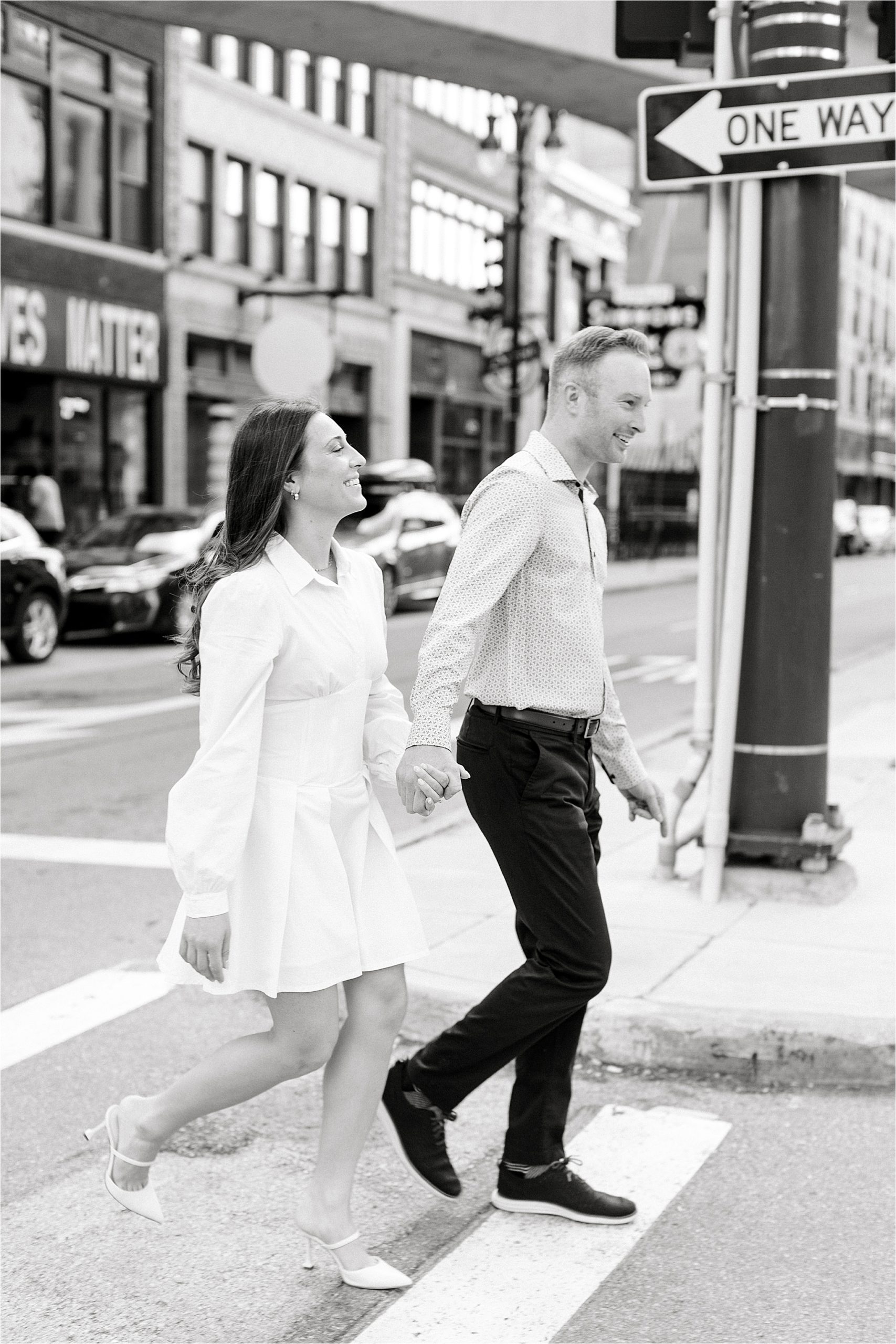 downtown detroit engagement session by Cleveland Wedding Photographer