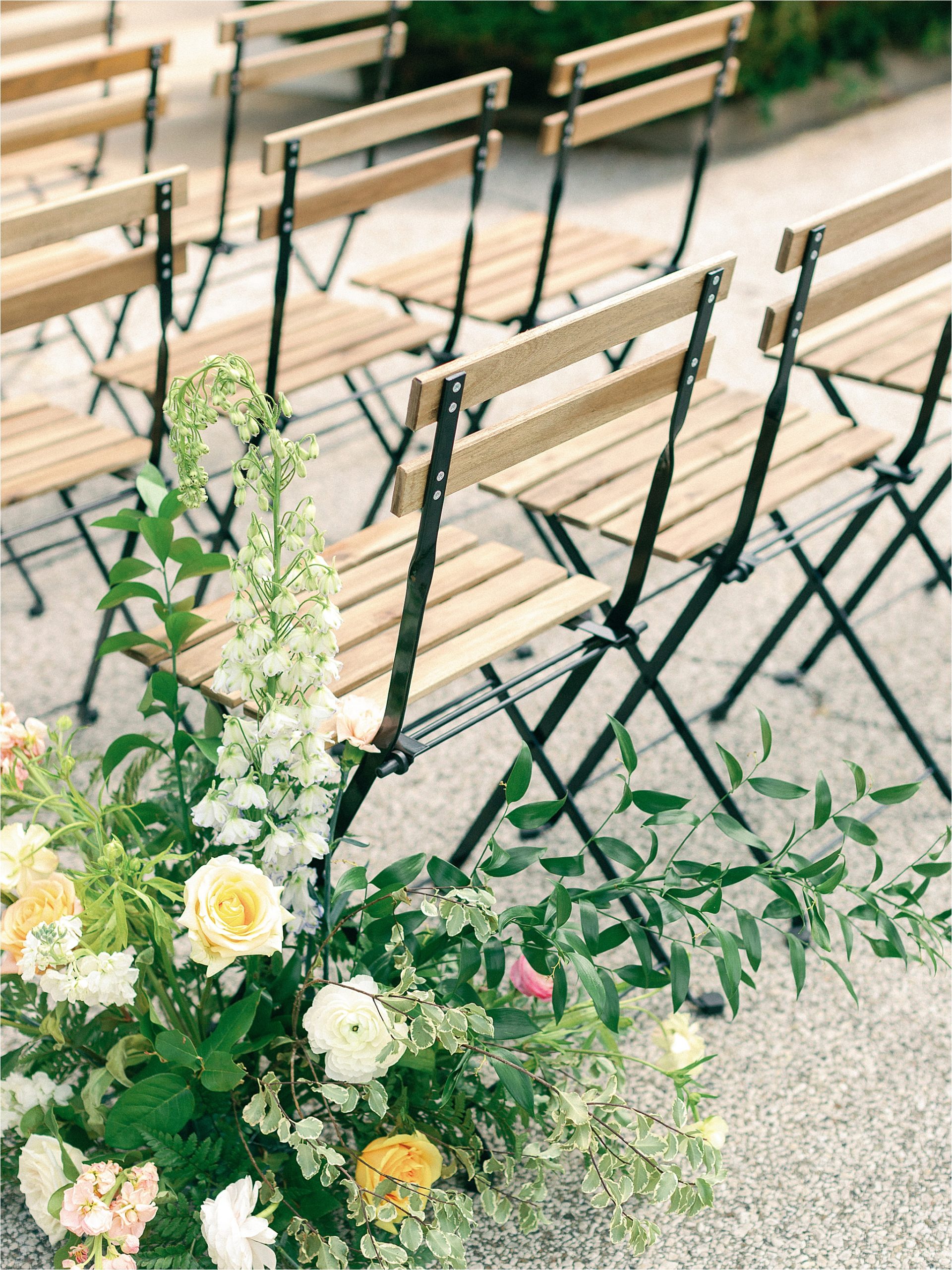 french bistro chairs at Ohio wedding 