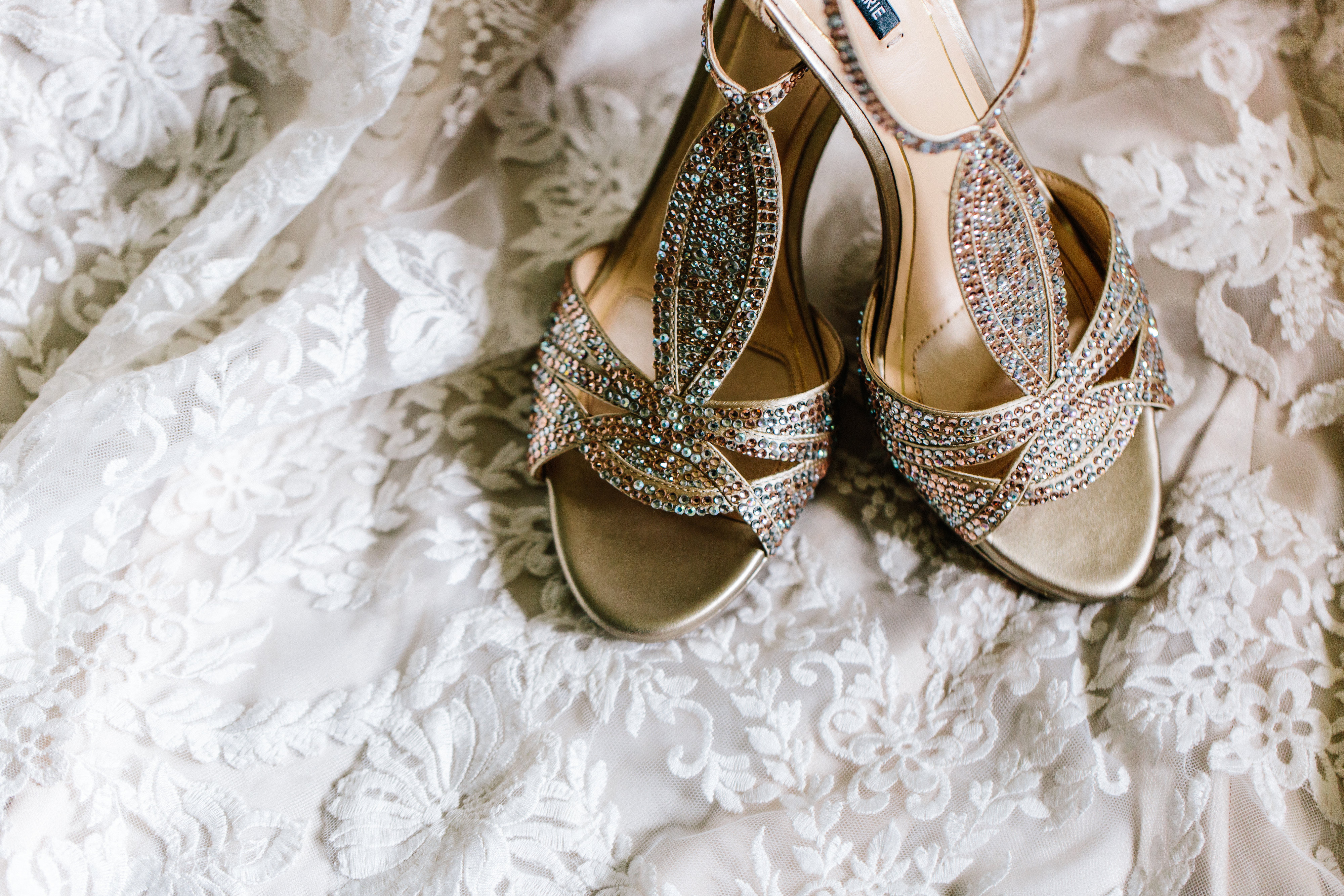 wedding shoe detail shot 