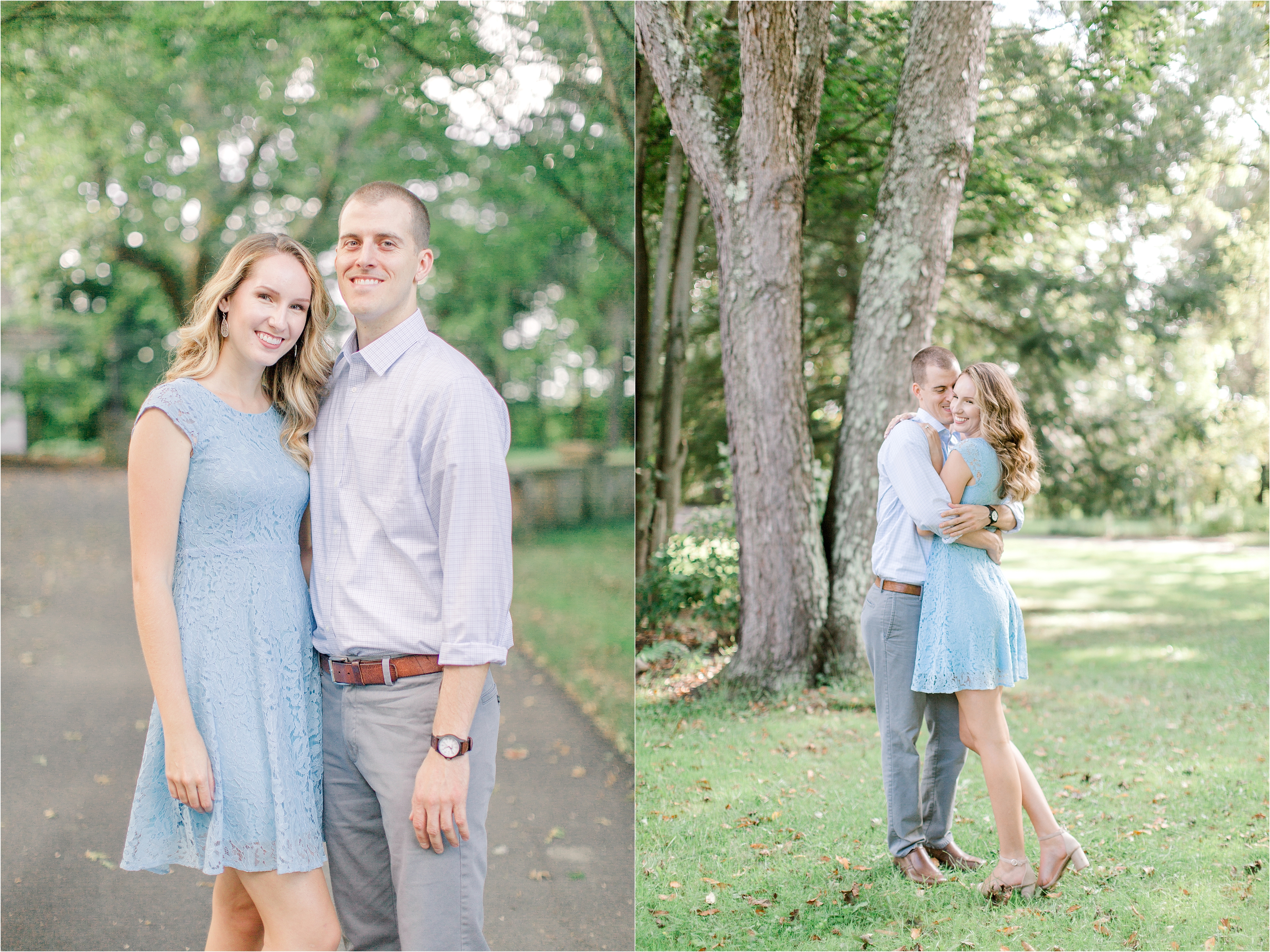 Summer blue engagement session in Cleveland