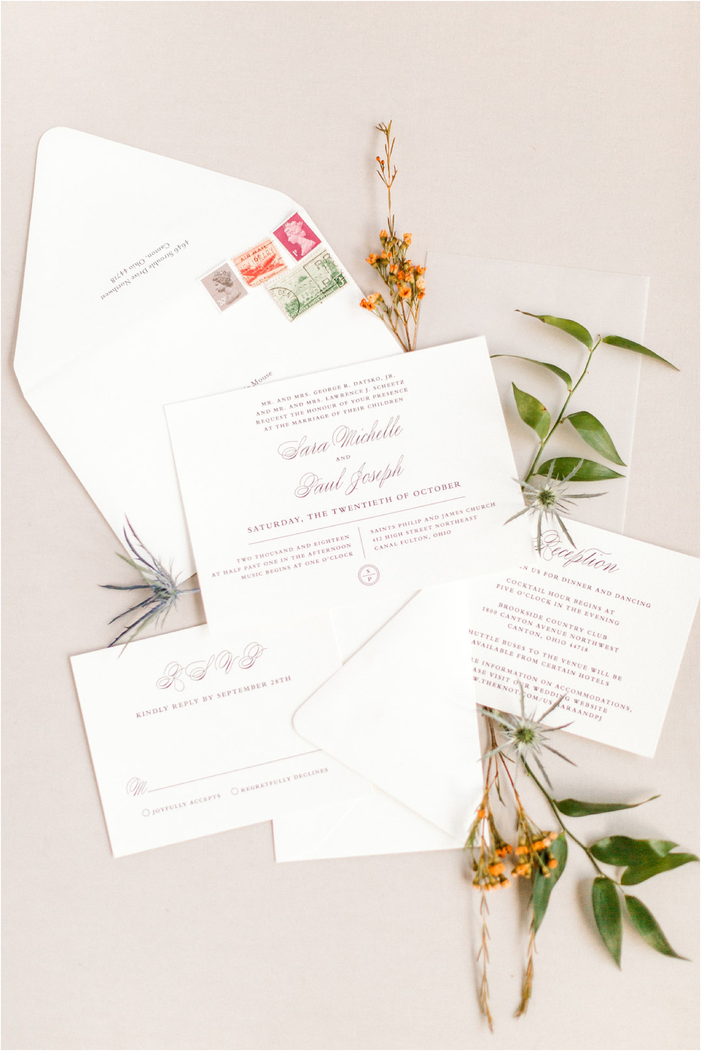 classy minted wedding invitations for fall wedding
